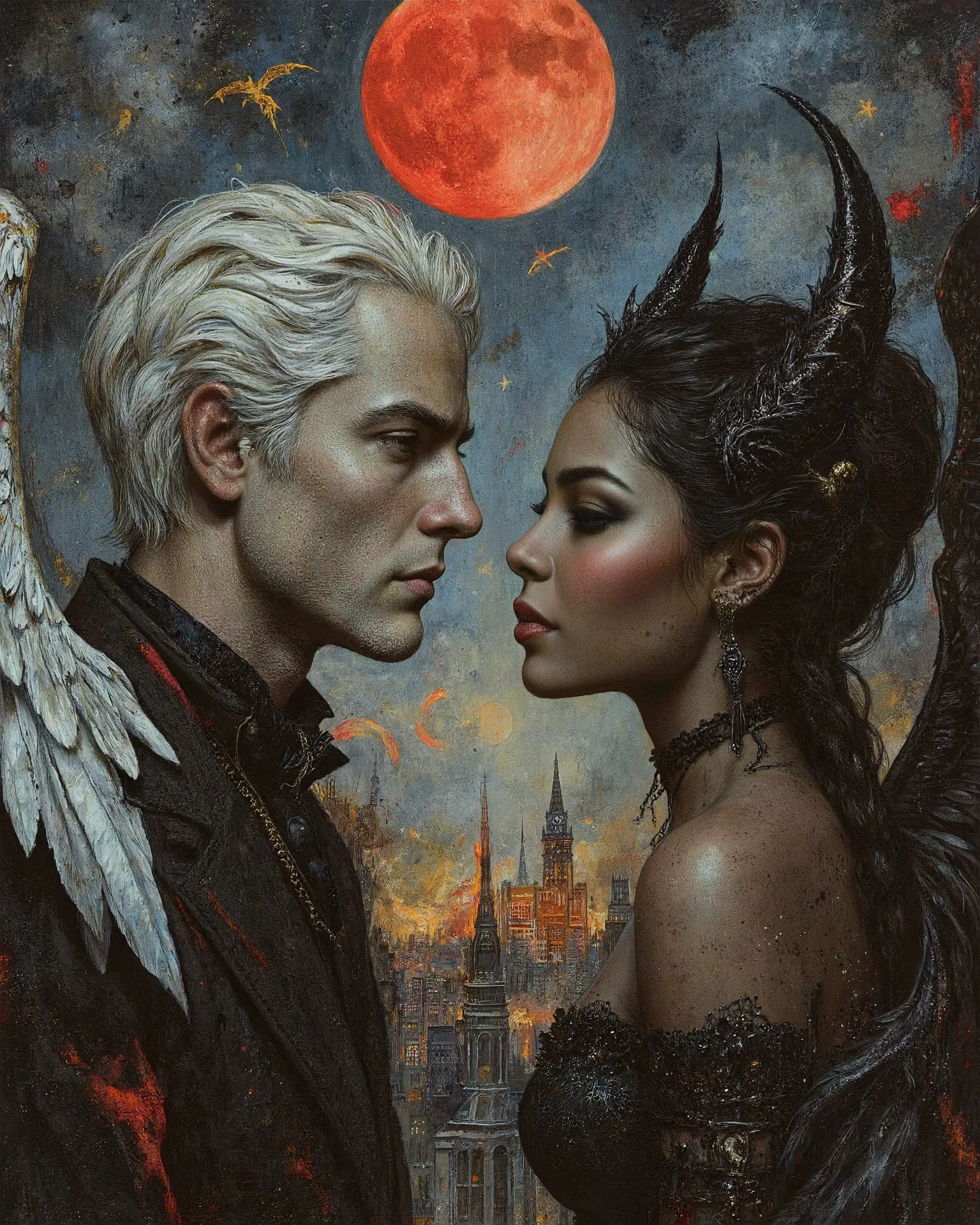 >(background: ink splatter, cubism-gothic), a surreal ancient dreamscape. VIVID dream-like depth.  layered illustration,  horror pin up pulp).(ultra hyperdetailed, max details:1.3), (atmospheric sense of depth:1.2), (hyperdetailed textures, extremely detai...