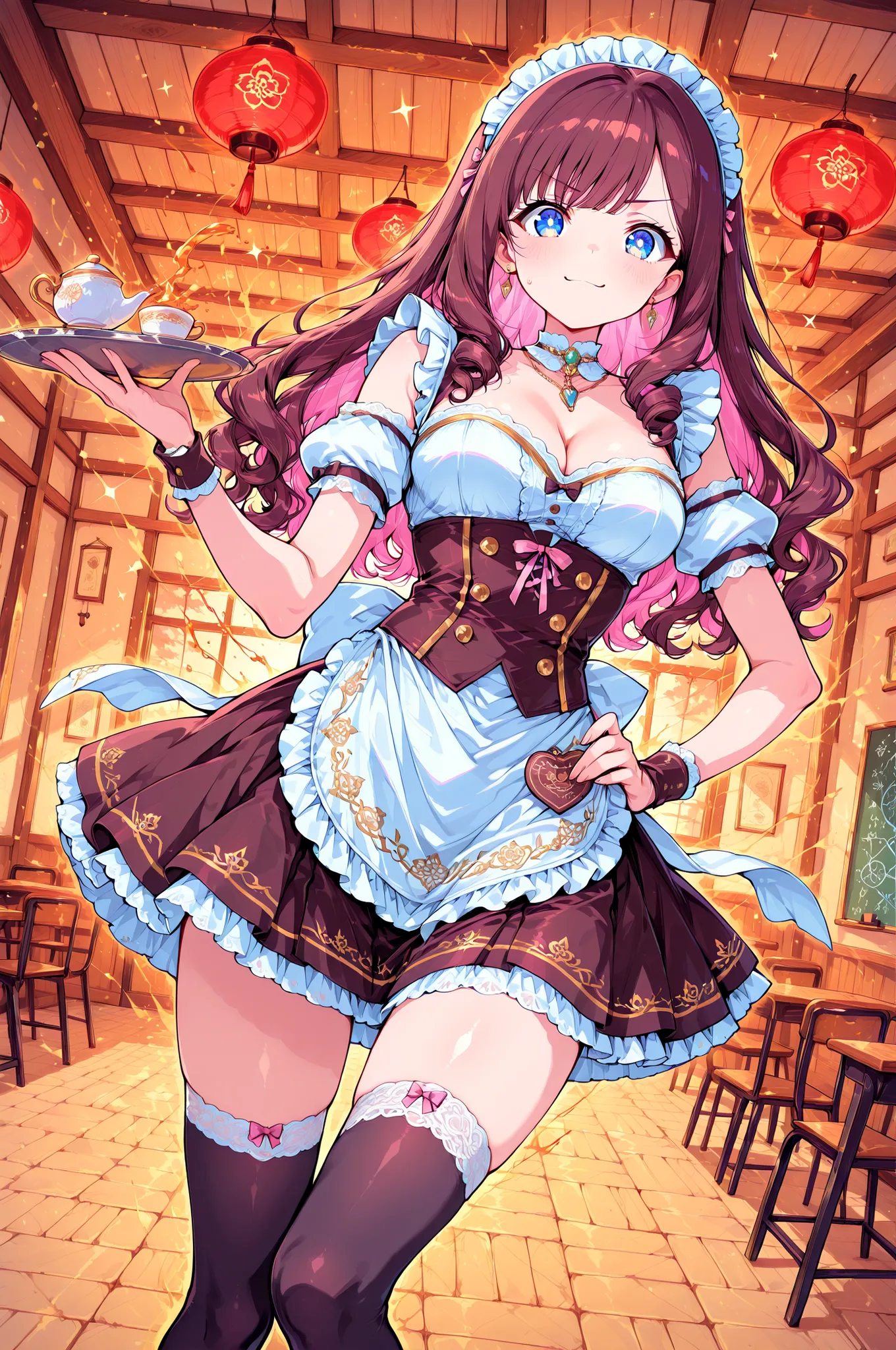 character:
base:subject 20-year-old Japanese anime girl, age young adult, style flat anime illustration
appearance:
hair:color rich chestnut brown waves, length shoulder-length bouncy waves, style elegant wavy curls, texture voluminous flowing texture, phy...