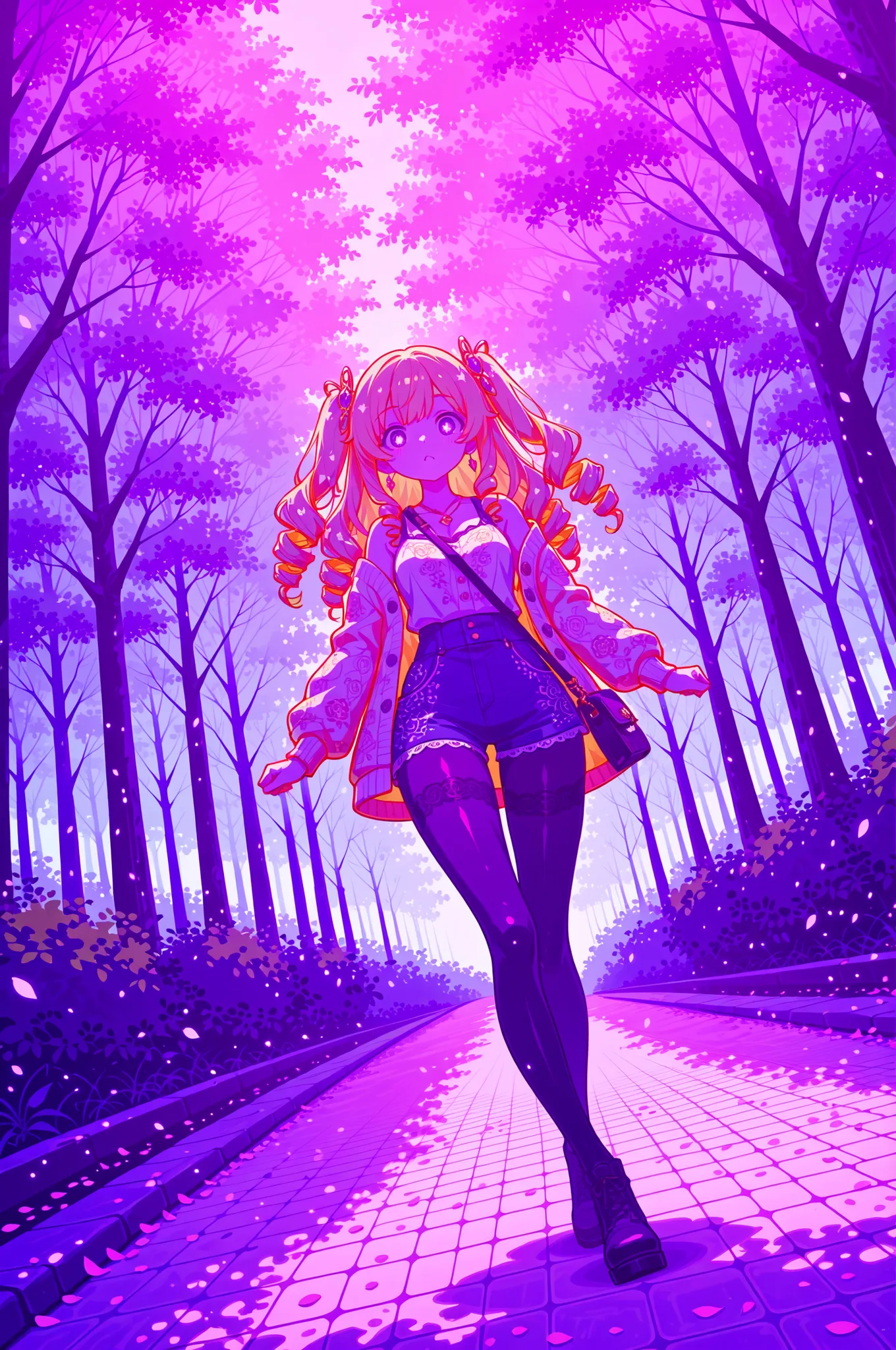 character:
base:subject 20-year-old Japanese anime girl, age young adult, style flat anime illustration
appearance:
hair:color shimmering golden blonde curls, length medium bouncy ringlets, style elaborate spiral curls, texture glossy silk texture, physics...