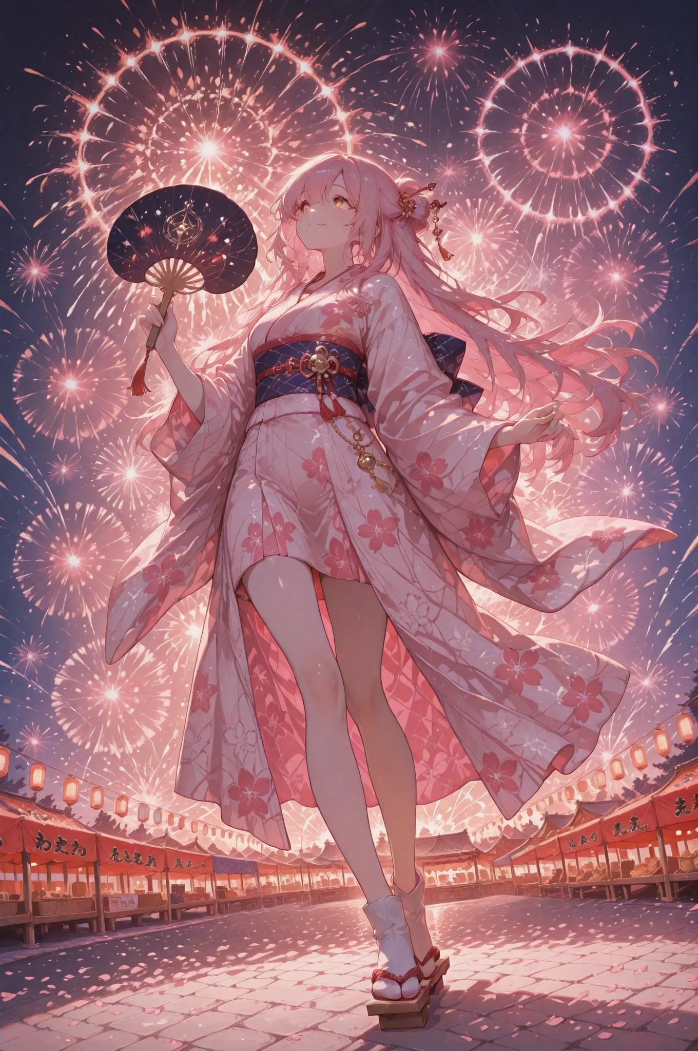 character:
base:subject 20-year-old Japanese anime girl, age young adult, style flat anime illustration
appearance:
hair:color soft pastel pink hair, length flowing semi-long waves, style elegant semi-long style, texture silk-like flowing strands, physics ...