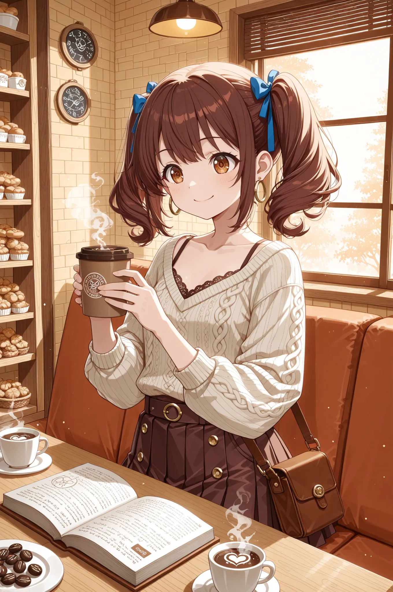 character:
base:subject 20-year-old Japanese anime girl, age young adult, style flat anime illustration
appearance:
hair:color electric sky blue twin tails, length long bouncy twin tails, style high positioned twin tails, texture voluminous curly texture, ...