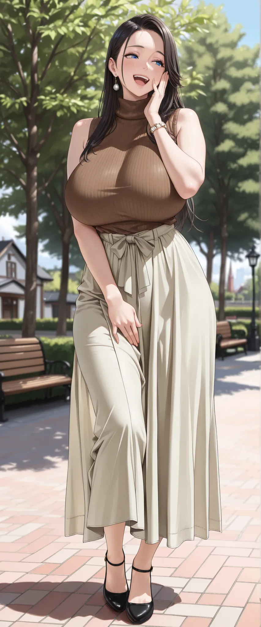 (masterpiece, details, top quality, 8K, [realistic], absurd:1.2), 1 Japanese and half Russian woman, beautiful character designs, black hair, straight hair, forehead, Translucent white skin, young face, 美しくdetailsな目の描写, expressive eyes, blue eyes, Japanese...