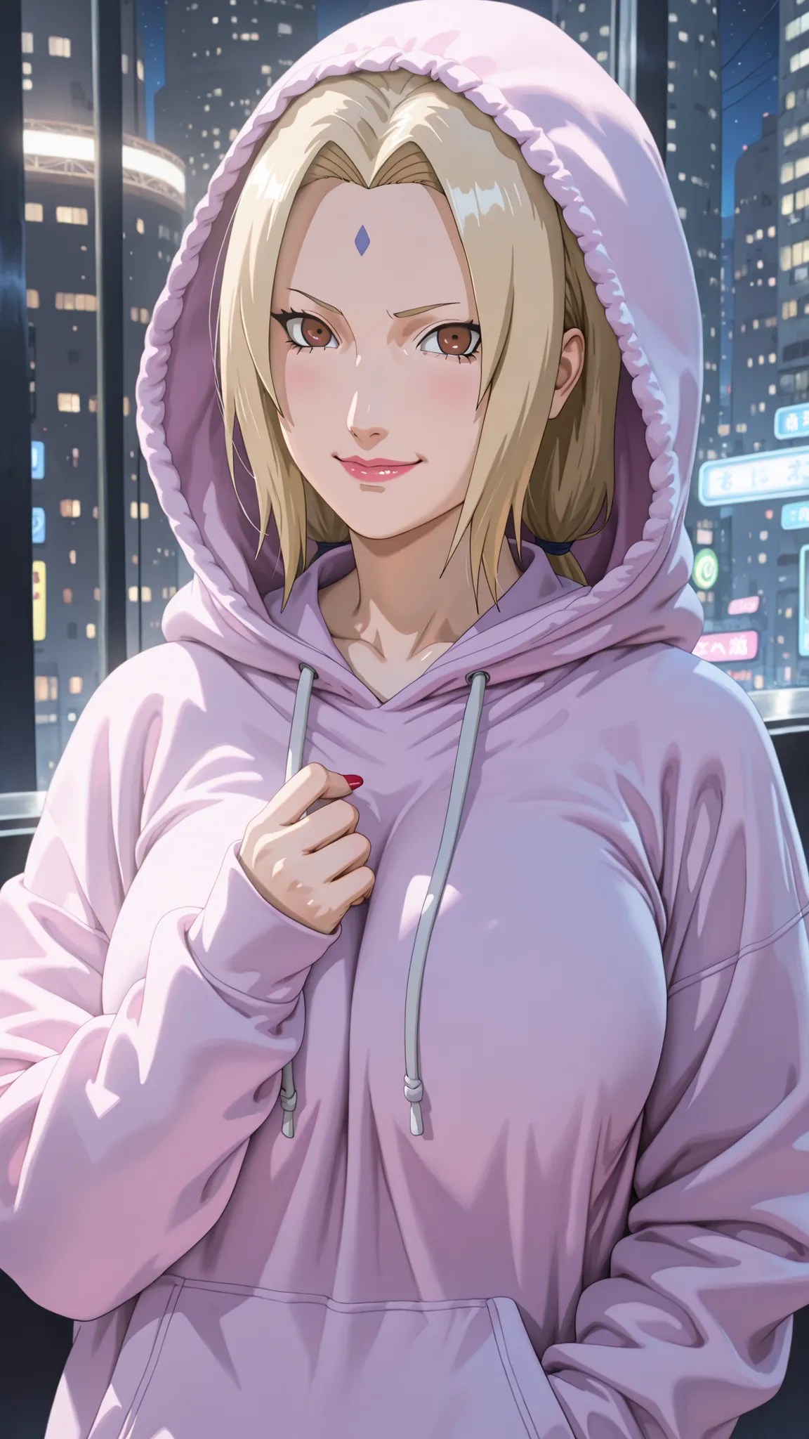 a woman with a purple hoodie and a white shirt, girl wearing hoodie, anime girl in real life, wearing an oversized hoodie, wearing hoodie, cute kawaii girl, wearing a pastel pink hoodie, cyberpunk anime girl in hoodie, style anime, black haired girl wearin...
