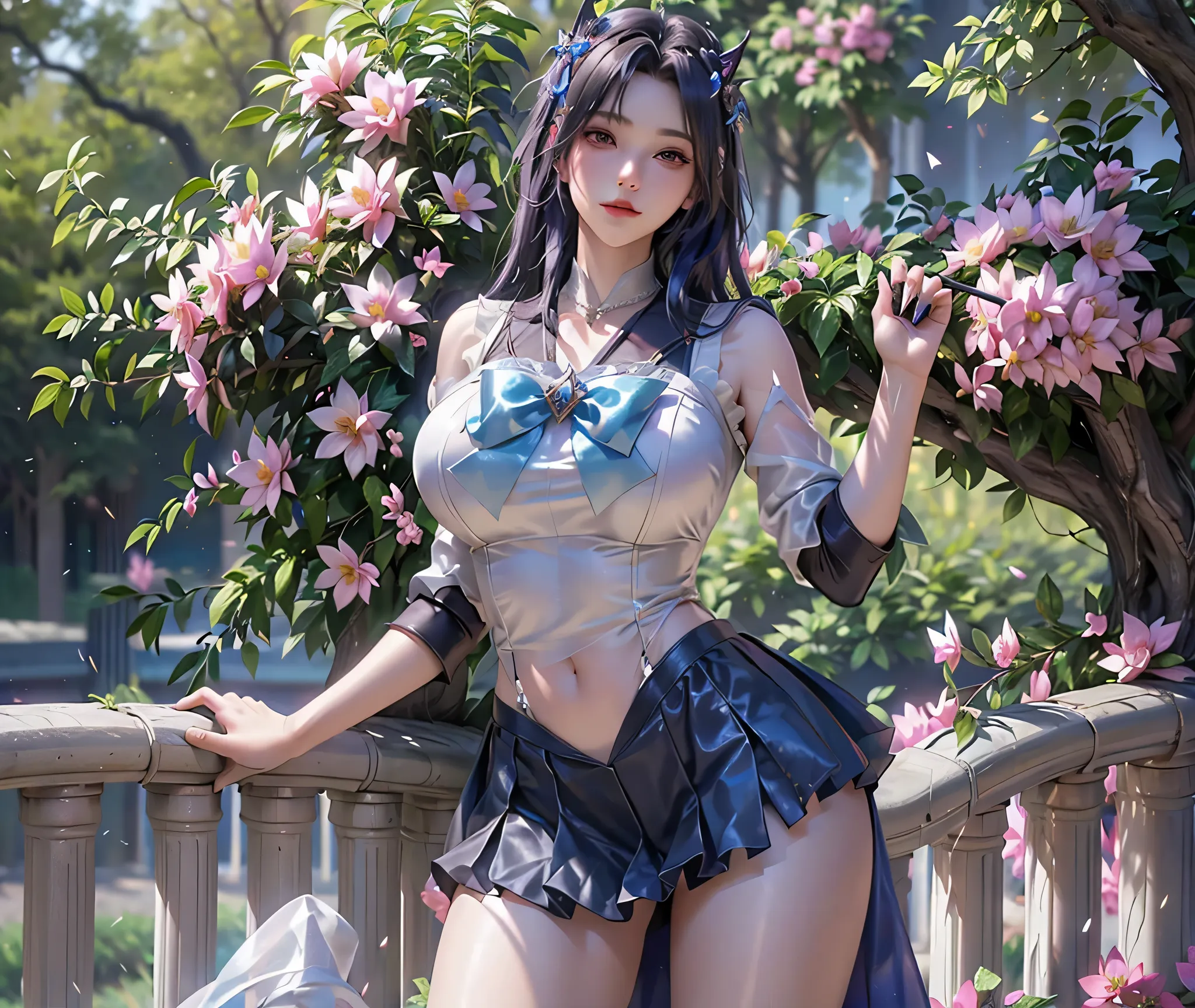 Light线追踪,{best quality},{ {masterpiece}},Extremely detailed 8k wallpaper,{Extremely refined},rich and colorful, Intricate details, Cool and shinny skin,1080P,Soft,Sense of Brokenness,肌肤Light滑如丝,3d,masterpiece,best quality,插图Very detailed, beautiful eyes, V...