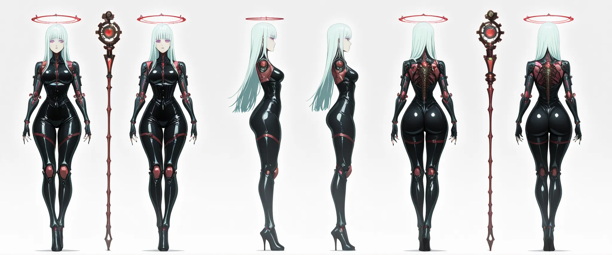 1:1 masterpiece, best quality, amazing quality, latest, very aesthetic, [[ 1 girl, she has bionic arms and wears a long cyberpunk gothic necromancer dress,[[Cyber long necromancer]] the dress has a slit on the sides and allows you to see her leg, she wears...