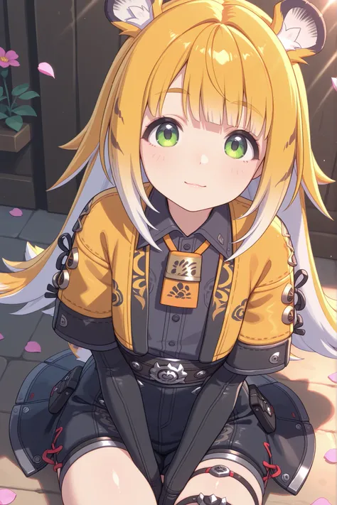 shiny skin, modest pose , sits
JuFuFu,
Shine, Shine, sun beam, flower petals in the background
high angle, looks at the viewer,
amazement, hands between knees