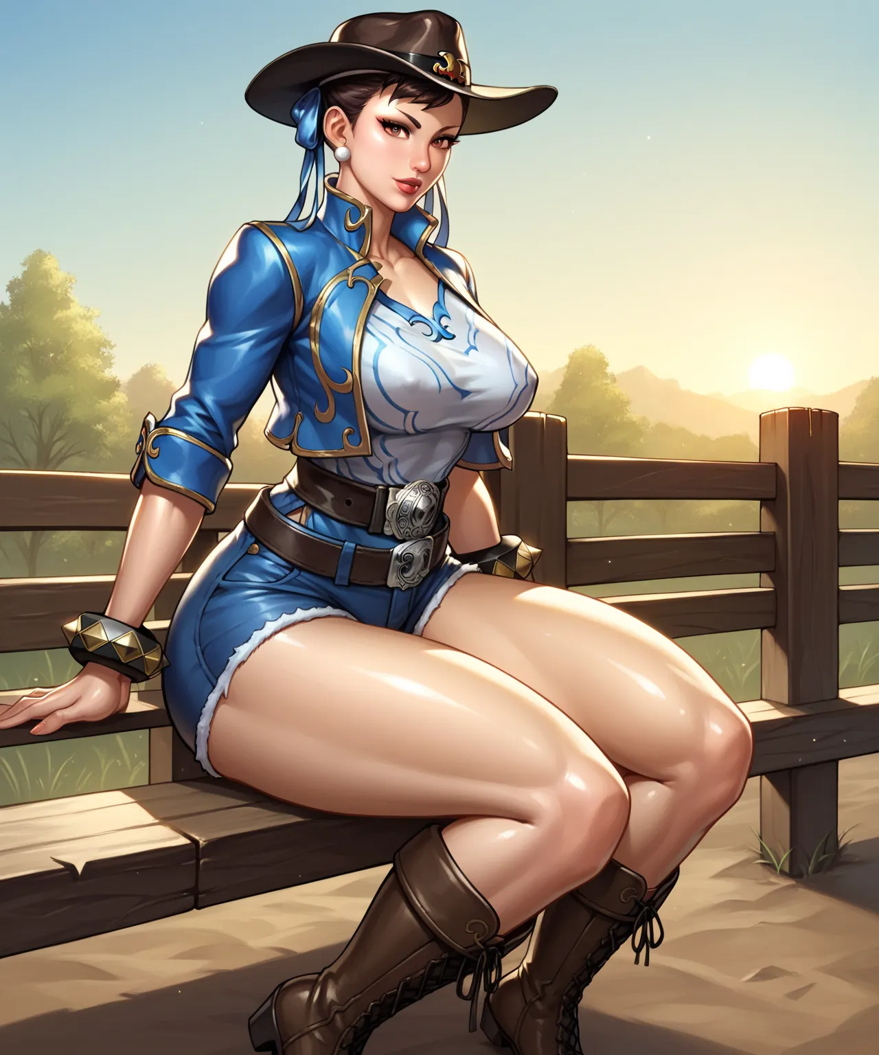 Sexy cowboy Chun li