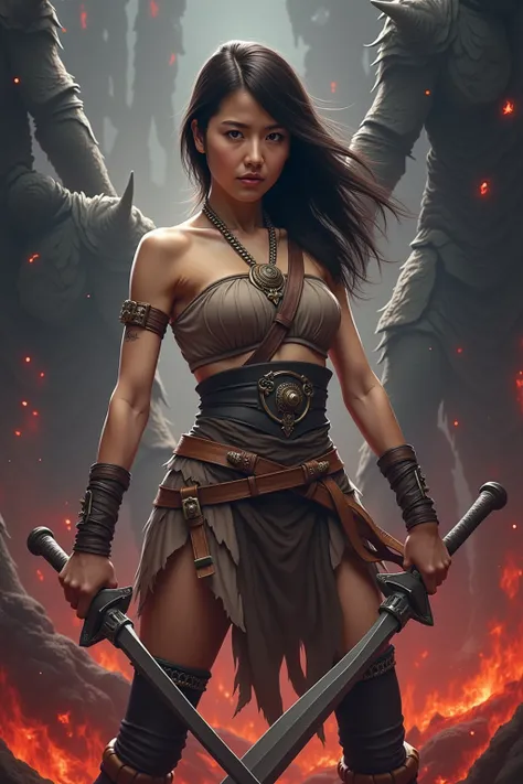 A girl with a weapon to exterminate demons