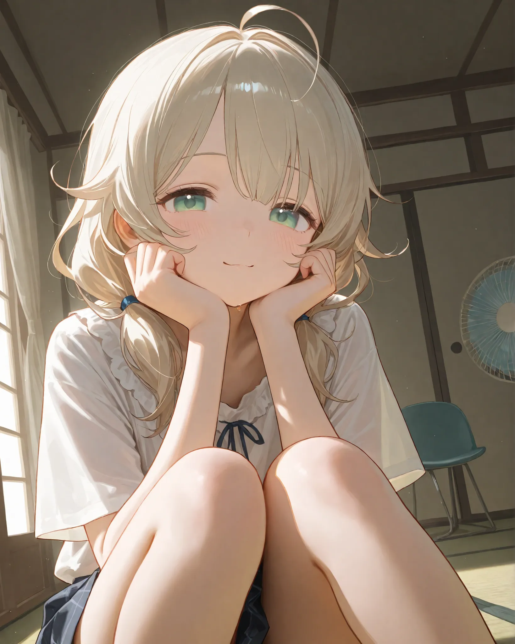 girls , yusa kozue、High Quality, masterpiece, 4K, 8k, High Definition, , High Definition, 超High Definition, , Ultra Precision Paint , ,Natural Light, 、、Mellow、 、、unbelievably embarrassing、Upper Body Up、、、、、white blouse、skirt、、hugs viewers、、、clothes、、、close...