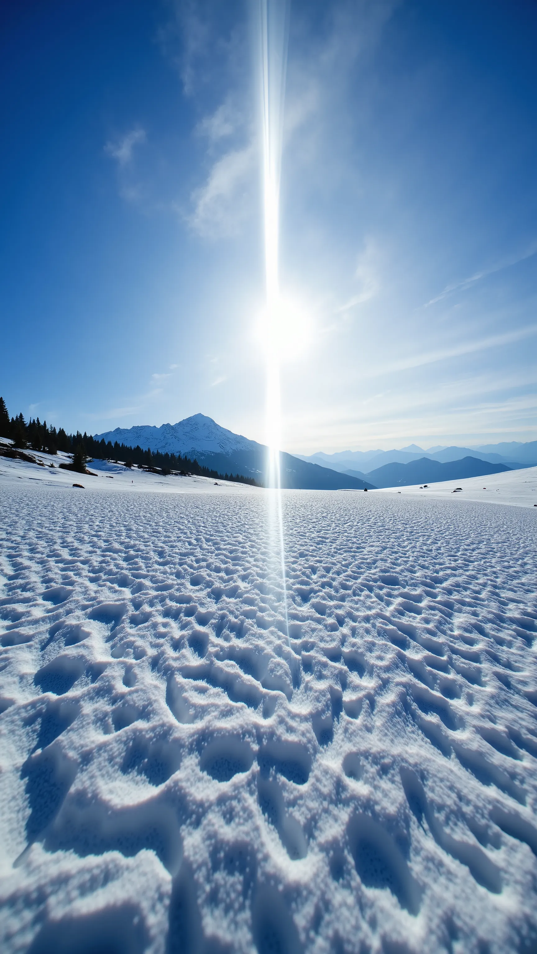 low-angle view / worm’s-eye view.Closeup of a Snowy Field Focus on the Ground、The light soaring in the sky is like a cross、masterpiece、Documentary Footage、
現実的The extreme low-angle shot, from below,fish eye lens,Utilizing natural light to highlight feature...
