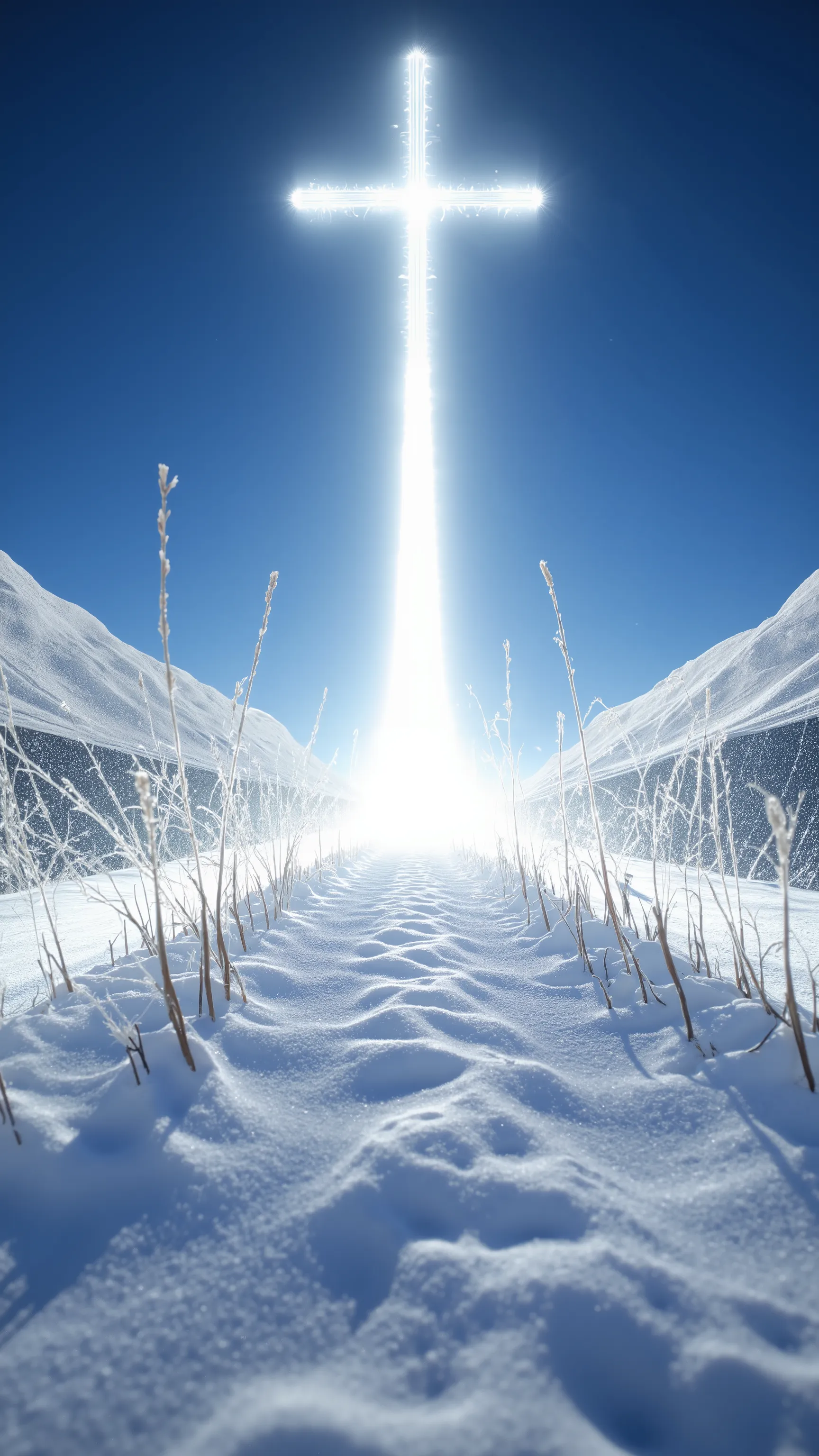low-angle view / worm’s-eye view.Closeup of a Snowy Field Focus on the Ground、The light soaring in the sky is like a cross、masterpiece、Documentary Footage、
現実的The extreme low-angle shot, from below,fish eye lens,Utilizing natural light to highlight feature...