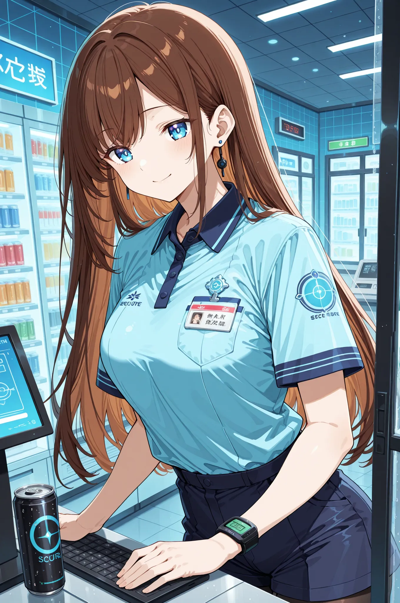 convenience_store_night_scene:
  base: masterpiece, anime artwork, score_9_up, 1girl, 20yo Japanese woman, from an angle, upper body shot, detailed flat anime style
  BREAK
  hair: (chestnut brown hair:1.3), straight long hair with subtle waves at ends, gl...
