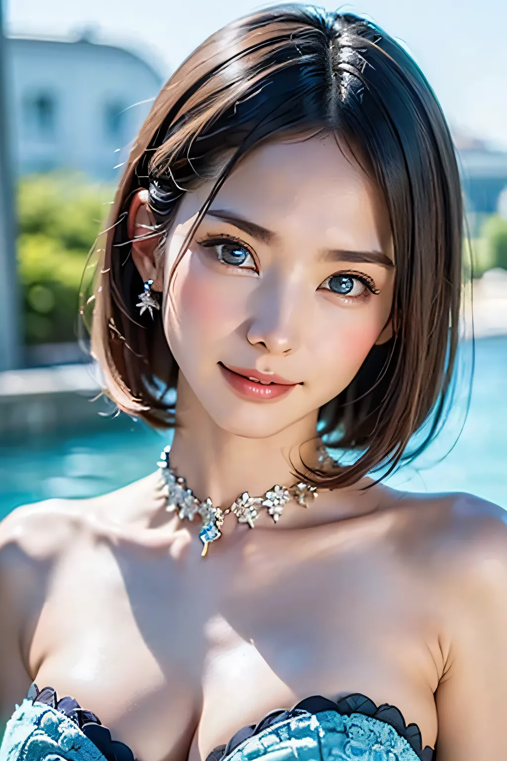 ((nsfw、top quality、best image quality、just one beautiful and cute woman、 A beautiful woman with a very cute golden ratio who boasts overwhelming beauty、The beauty of symmetry、realistically depicts everything in high resolution high definition、God of rich n...