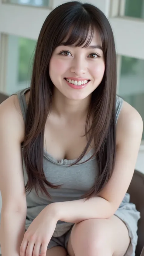 32K, Masterpiece, masterpiece, Realistic, Very detailed,  photograph, High resolution, A face that Japanese men really like., Smoother light, official art, Written boundary depth, Bright light, close, Detailed face, smile, Beautiful details in the eyes, 19...