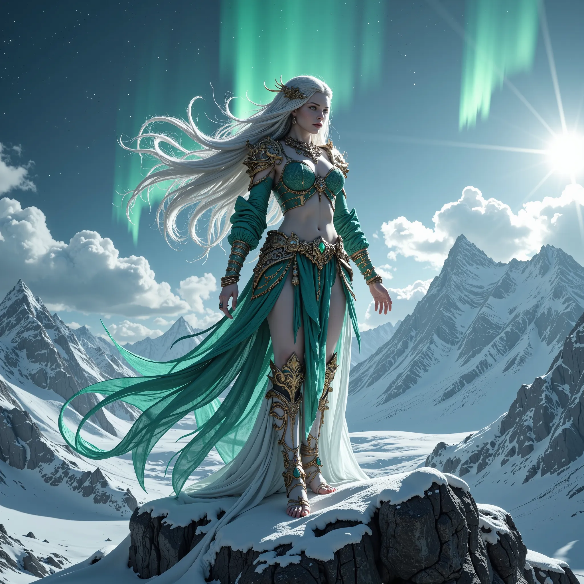 (masterpiece), (extremely intricate:1.3), (realistic), professional Fantasy Divine photograph of a stunning woman detailed, sharp focus, dramatic, award winning, cinematic lighting, octane render, unreal engine, volumetrics dtx, (photorealistic:1.5), A ful...