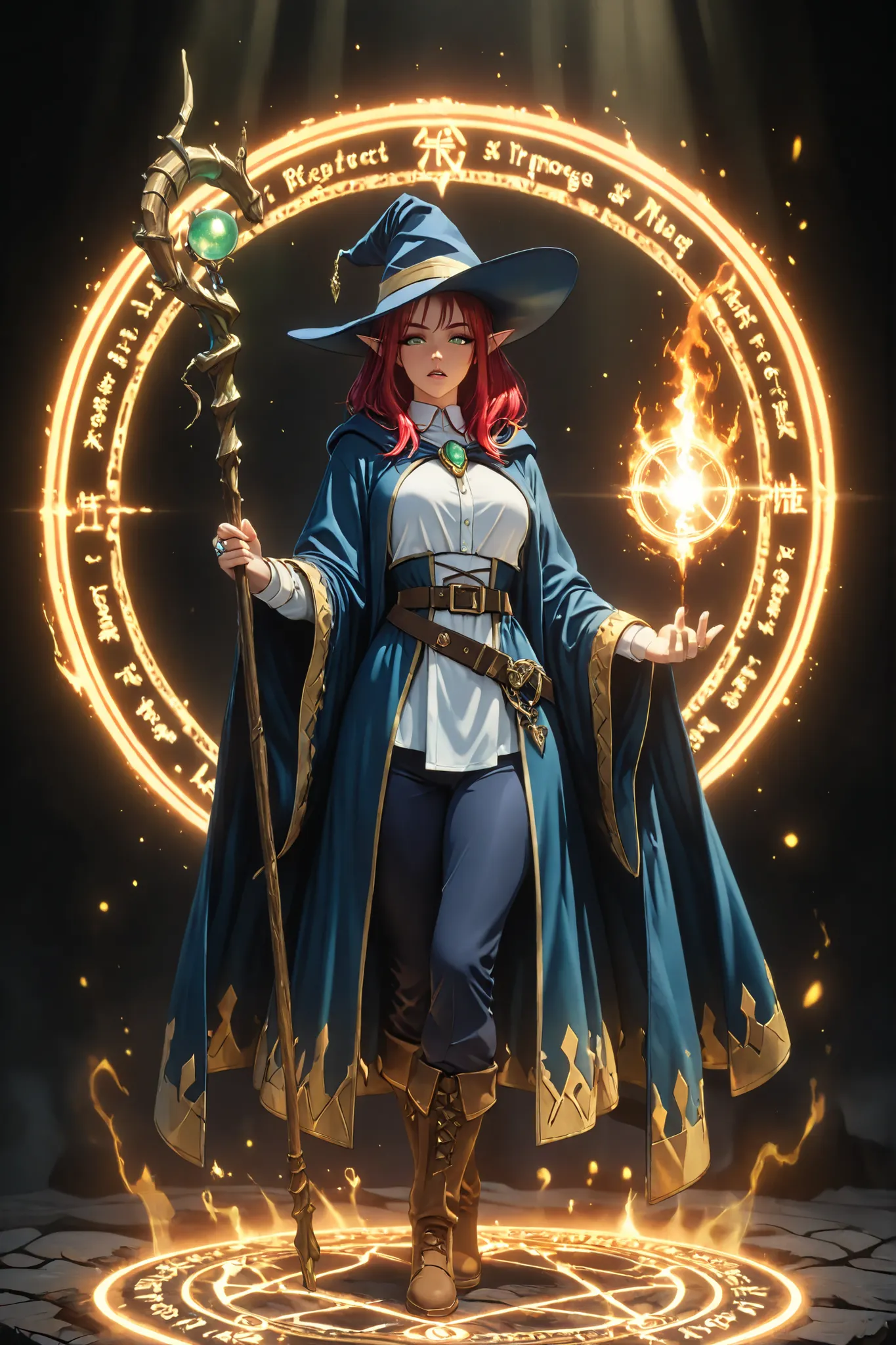 A character reference concept art in a realistic mature anime belnd  with subtle 3d cel shading, studio lighting sharp glowing highlights , strong rim light, dramatic backlight soft defused frontal light and strong light glow from below casting sharp shado...
