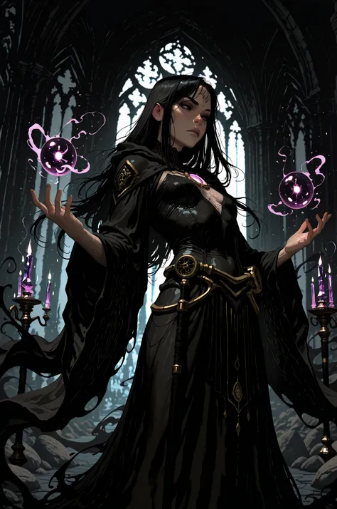 HDR, 8K, masterpiece, best quality, amazing quality, very aesthetic, realistic, newest, volumetric lighting, (flat colors:0.7), (artist:incase:0.3), (artist:tsuaii:0.3),Sinozick_illu, HassaKu_illu,
1girl, mtskyamd, solo, long hair, black hair, muscular, ab...