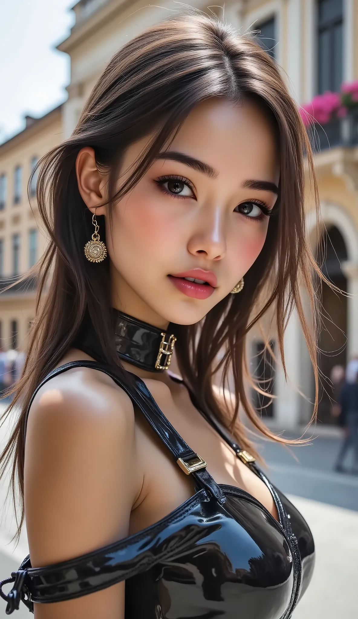  Realistic,(photorealistic Realism),((high resolution)),((intricately detailed digital art)),(best quality),(realistic texture details: perfect skin, smooth skin),(professional photography)、((a beautiful girl [Rosé from blackpink]:1.3)),((sharp focus, no b...
