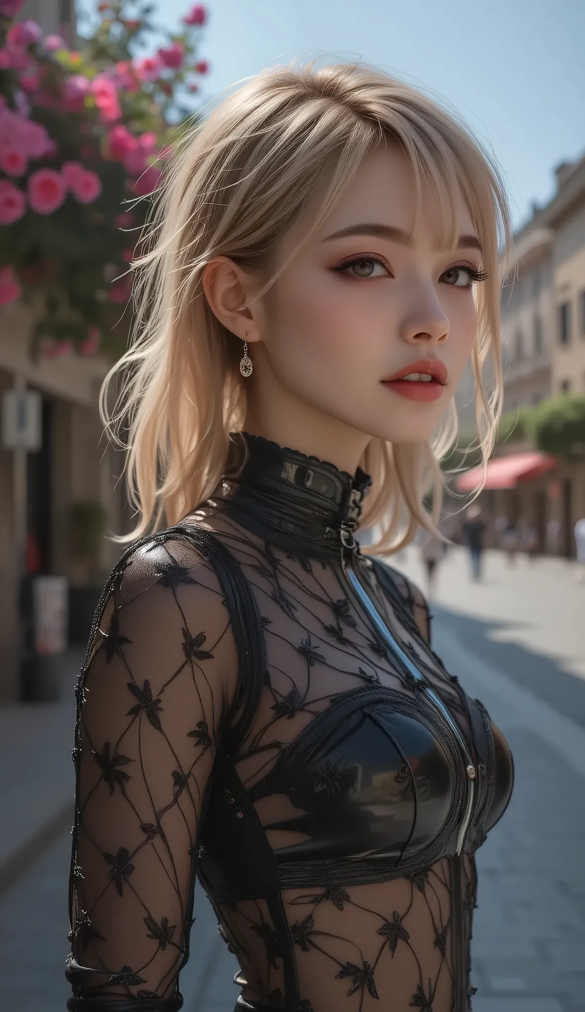  Realistic,(photorealistic Realism),((high resolution)),((intricately detailed digital art)),(best quality),(realistic texture details: perfect skin, smooth skin),(professional photography)、((a beautiful girl [Rosé from blackpink]:1.3)),((sharp focus, no b...