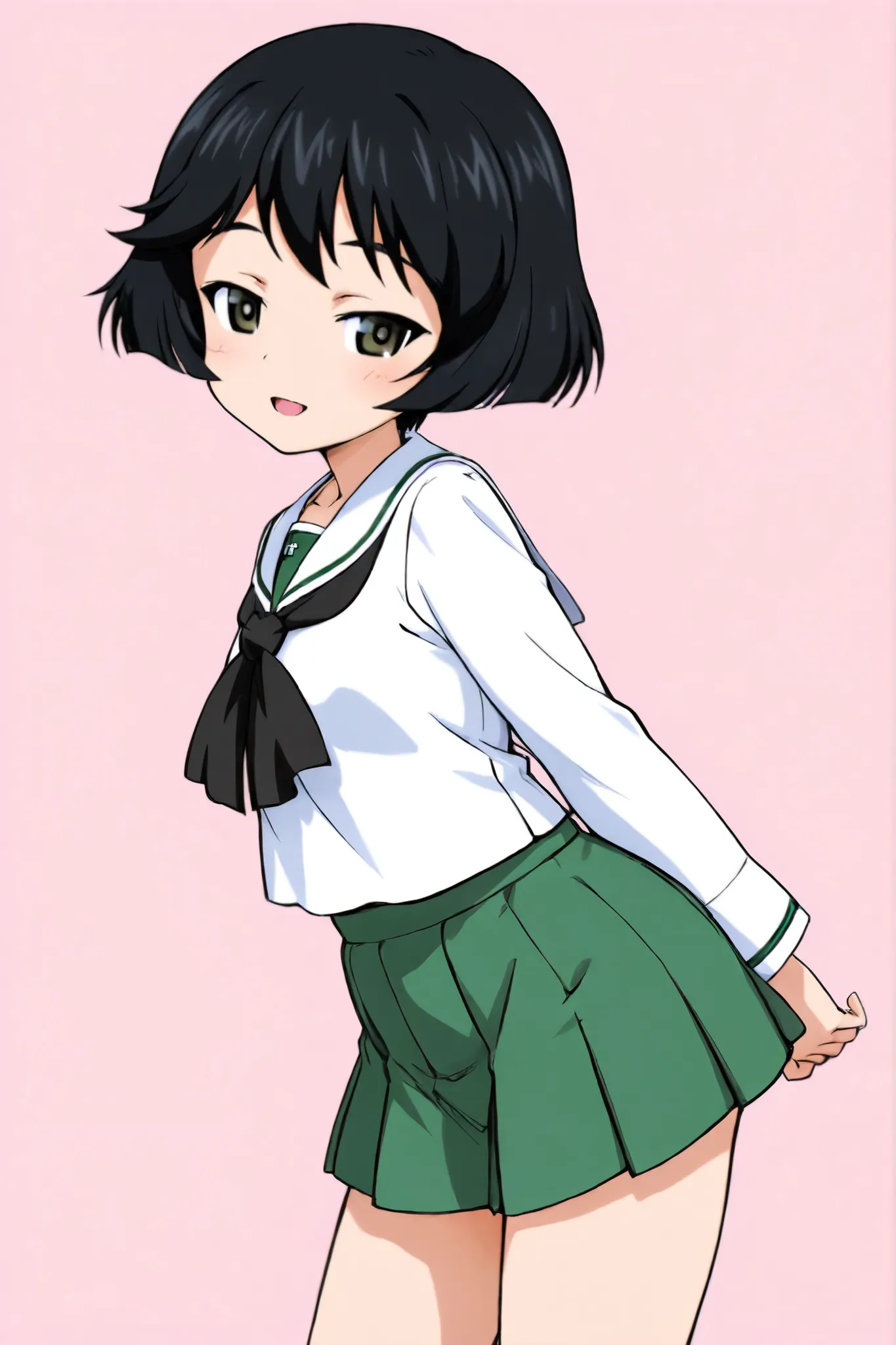 utsugi yuuki,ooarai school uniform