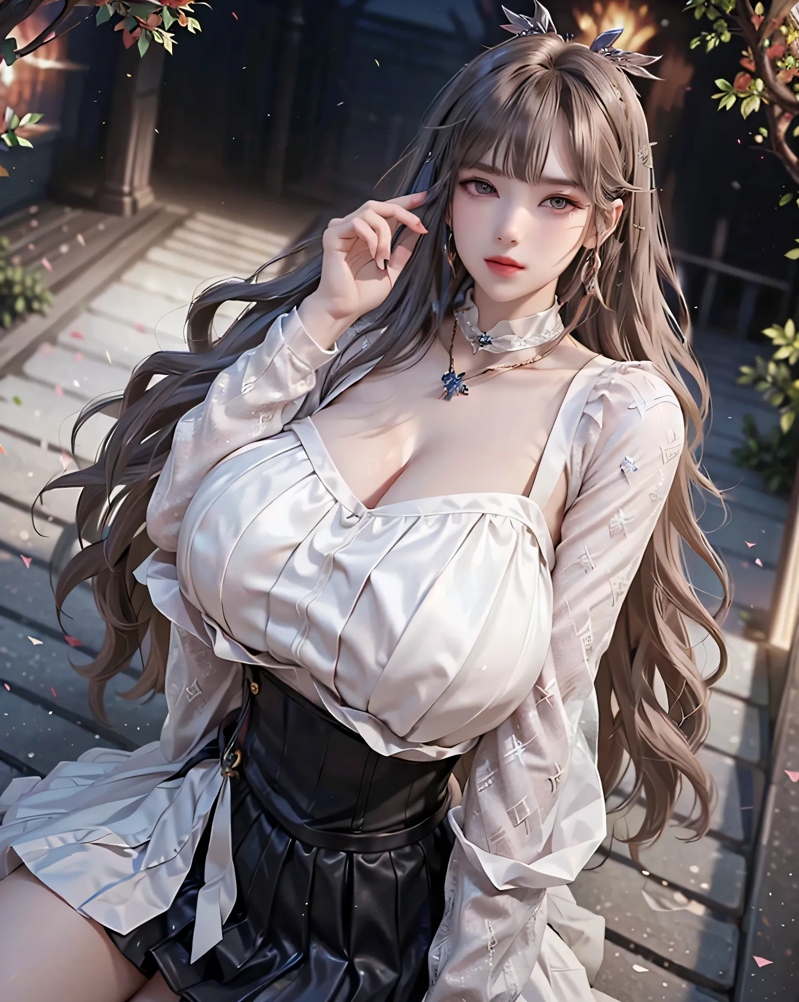 Light线追踪,{best quality},{ {masterpiece}},Extremely detailed 8k wallpaper,{Extremely refined},rich and colorful, Intricate details, Cool and shinny skin,1080P,Soft,Sense of Brokenness,肌肤Light滑如丝,3d,masterpiece,best quality,插图Very detailed, beautiful eyes, V...