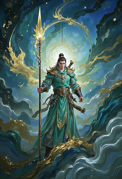 国风金箔岩彩画风 V1