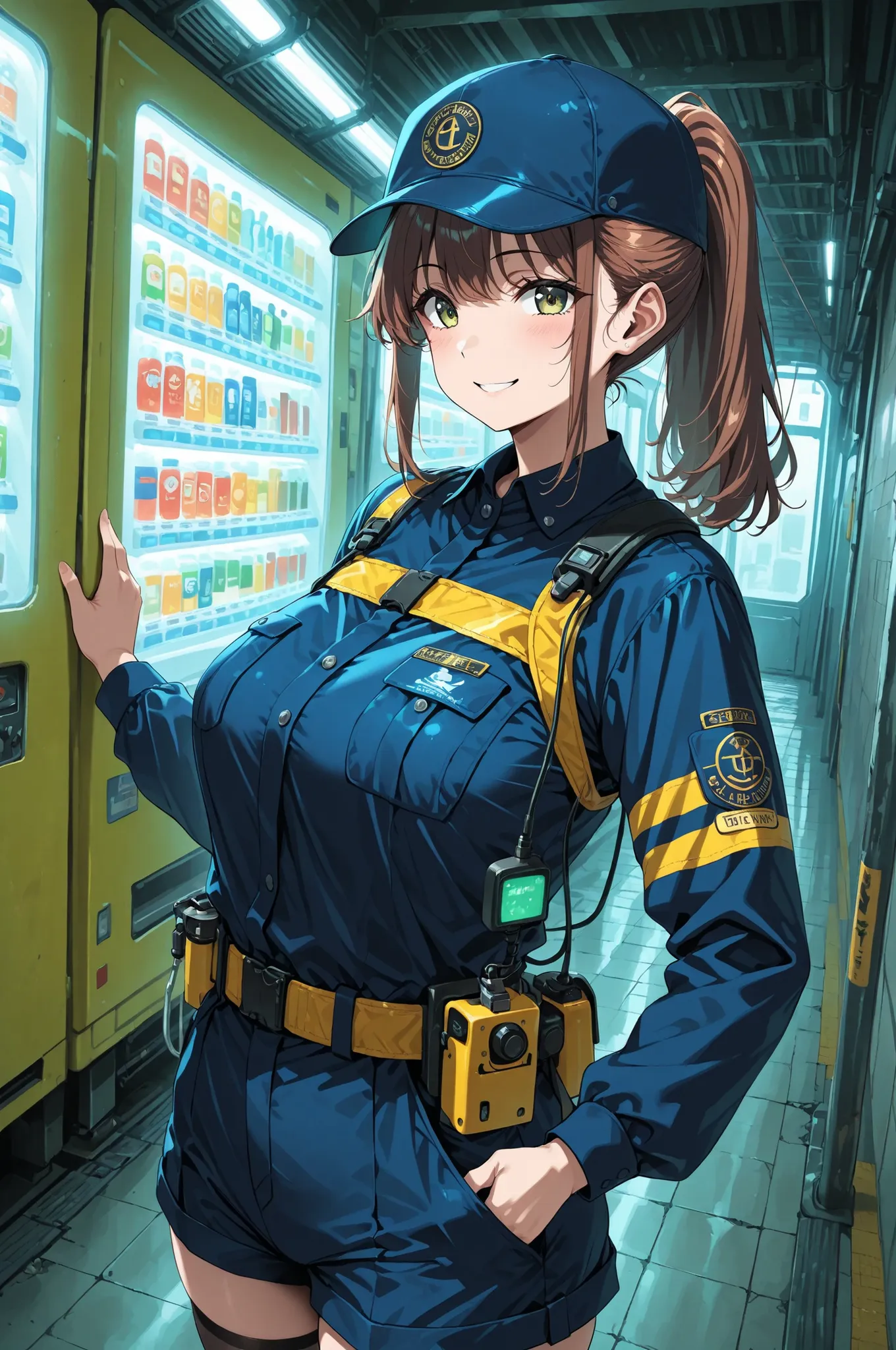 subway_post_midnight_cleaning_scene:
base: masterpiece, anime artwork, score_9_up, 1girl, 20yo Japanese woman, from an angle, upper body shot, detailed flat anime style
BREAK
hair: (chestnut brown hair:1.3), ponytail secured with industrial rubber ba...