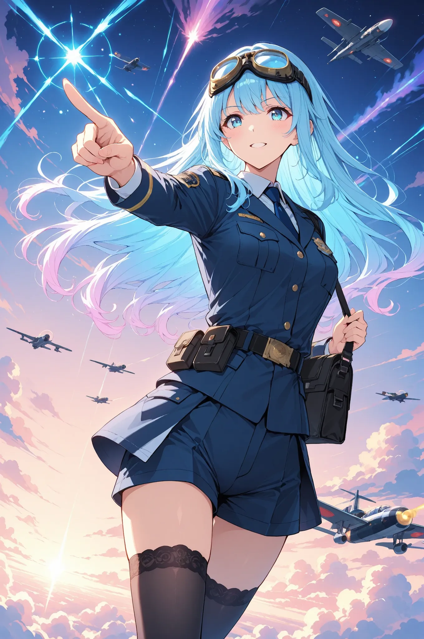 cloud_postal_delivery_flight_scene:
  base: masterpiece, anime artwork, score_9_up, 1girl, 20yo Japanese woman, from an angle, upper body shot, detailed flat anime style
  BREAK
  hair: (gradient hair from white to sky blue:1.3), wavy hair flowing with hig...