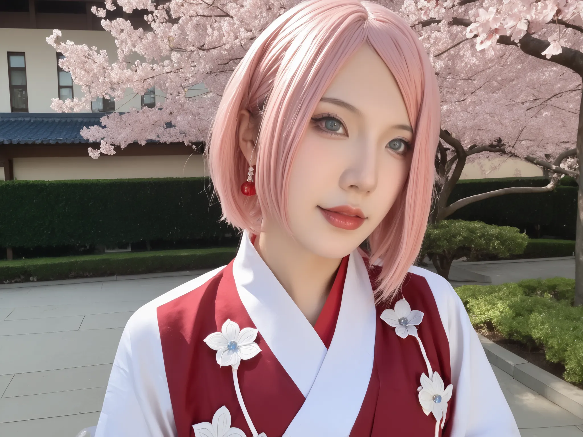 garota cosplayer,  cosplayer de Haruno Sakura - Naruto , seu grande seio nu, score_9, score_8_acima, score_7_acima, score_6_acima, score_5_acima, score_4_acima, fonte_real, tag1, etiqueta2, qualidade_mestra, Anatomically Correct, rosto bonito, face perfeit...