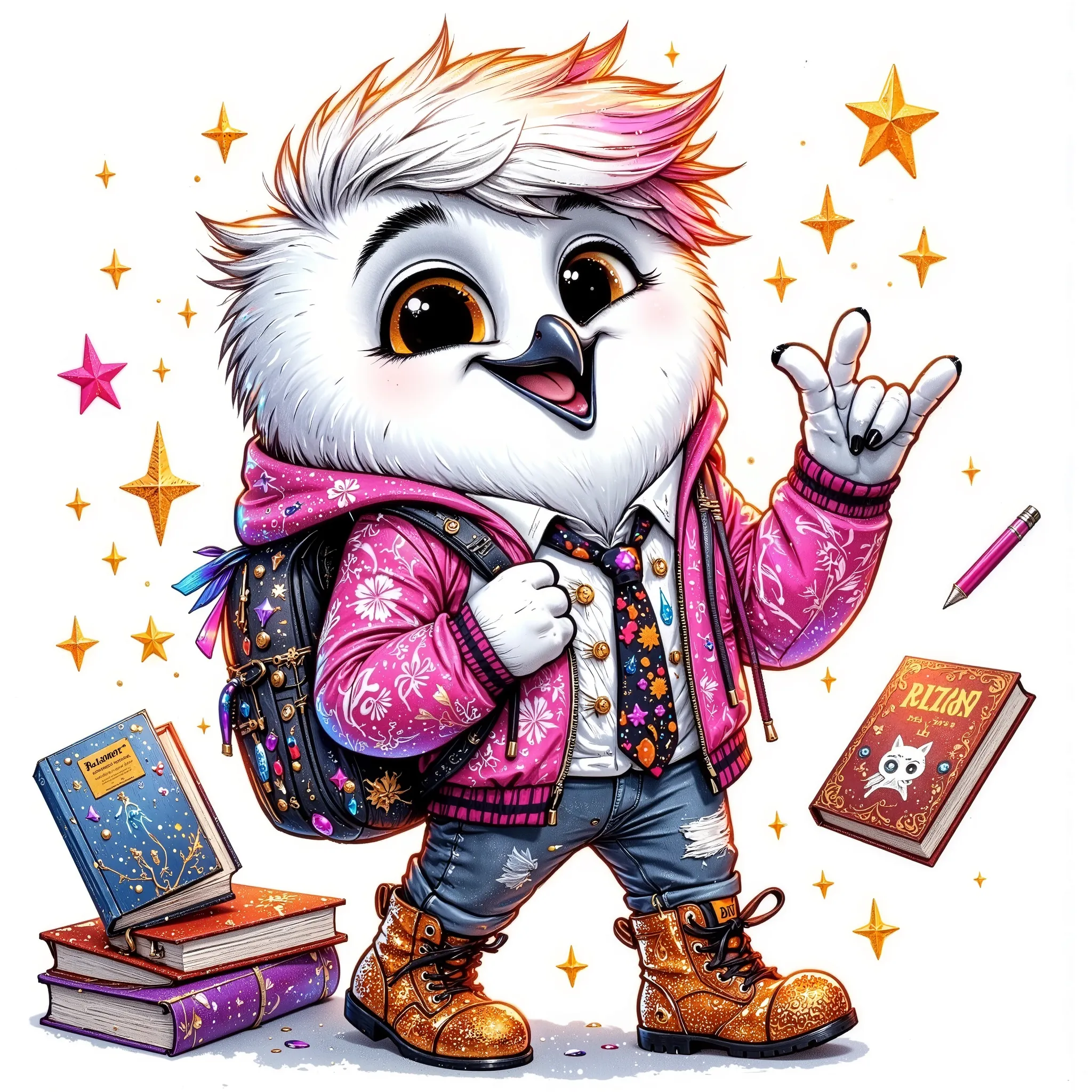 goldglitter, vibrantcolorglitter sparkles (extremally detailed hi-rez and realistic ideal silk glossing hairs and goldglitter shine detailes: 1.5) a quirky crazy happy expressive emotions by pixarand Zootopia,glossing vibrant vivid, color-metallicgoldlines...