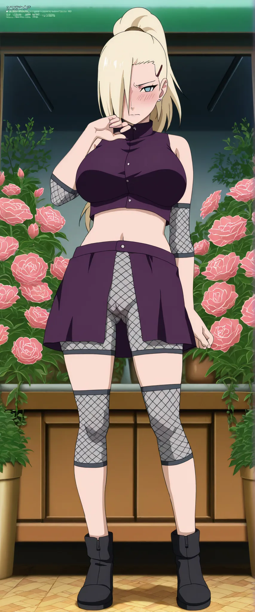 nsfw,score_9,score_8_up,score_7_up,source anime,anime coloring,intricate details,masterpiece,best quality,yamanaka ino Seductive pose,masterpiece, best quality, amazing quality, front light, anime screencap, 1girl, solo, InoShipuuden, blonde hair, high pon...