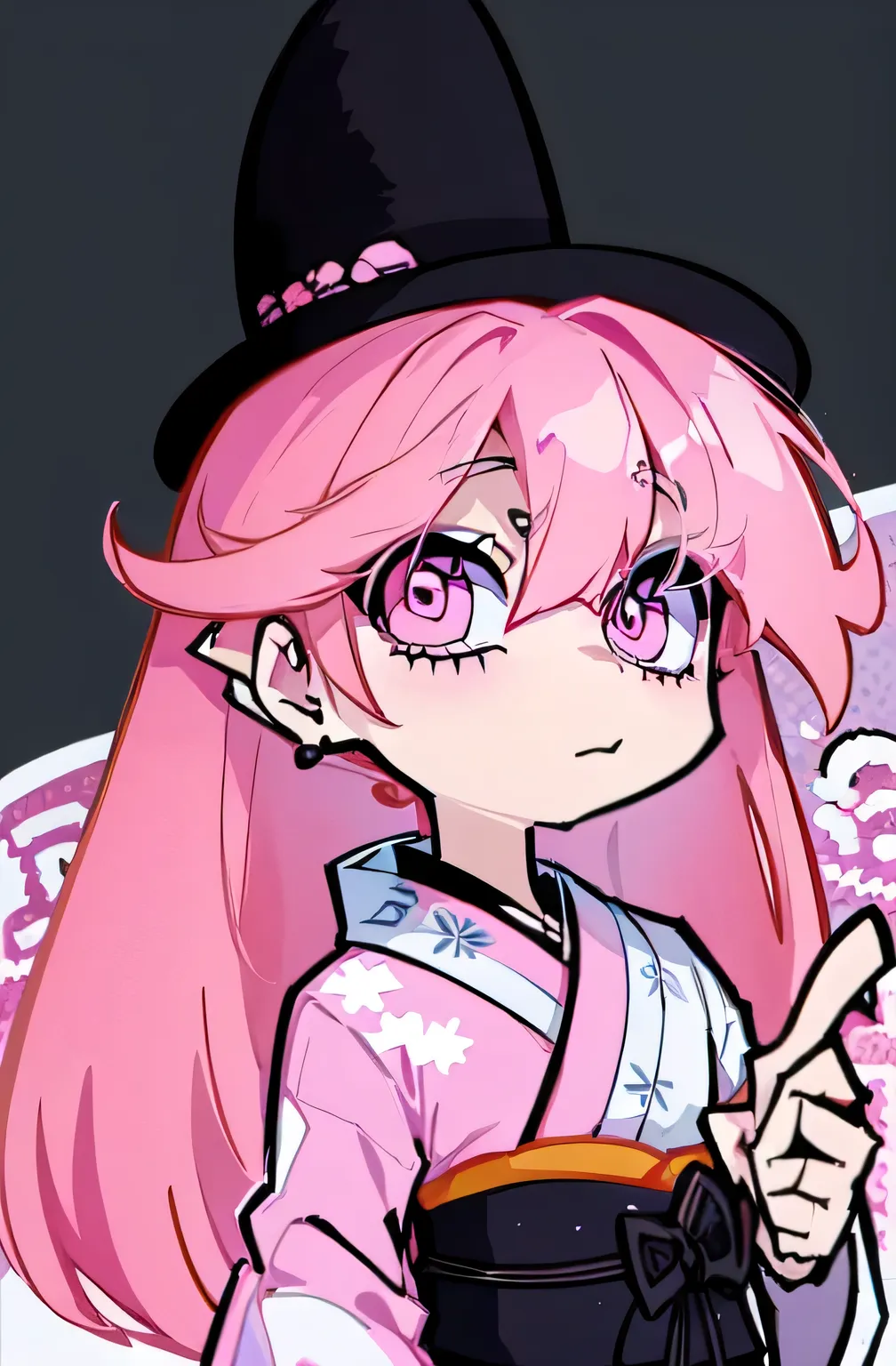 (under_contrast:1.0),,(photorealistic:1.0), (Women:1.2),(ultra detailed, high resolution,Backdrop:1.15),Soft color, (very close to the viewer:1.0), <blora: to clean the board :0.1>,pink hair, (ojos rosados:0.7), eyes closed, en, thermal manantial, Yukata, ...
