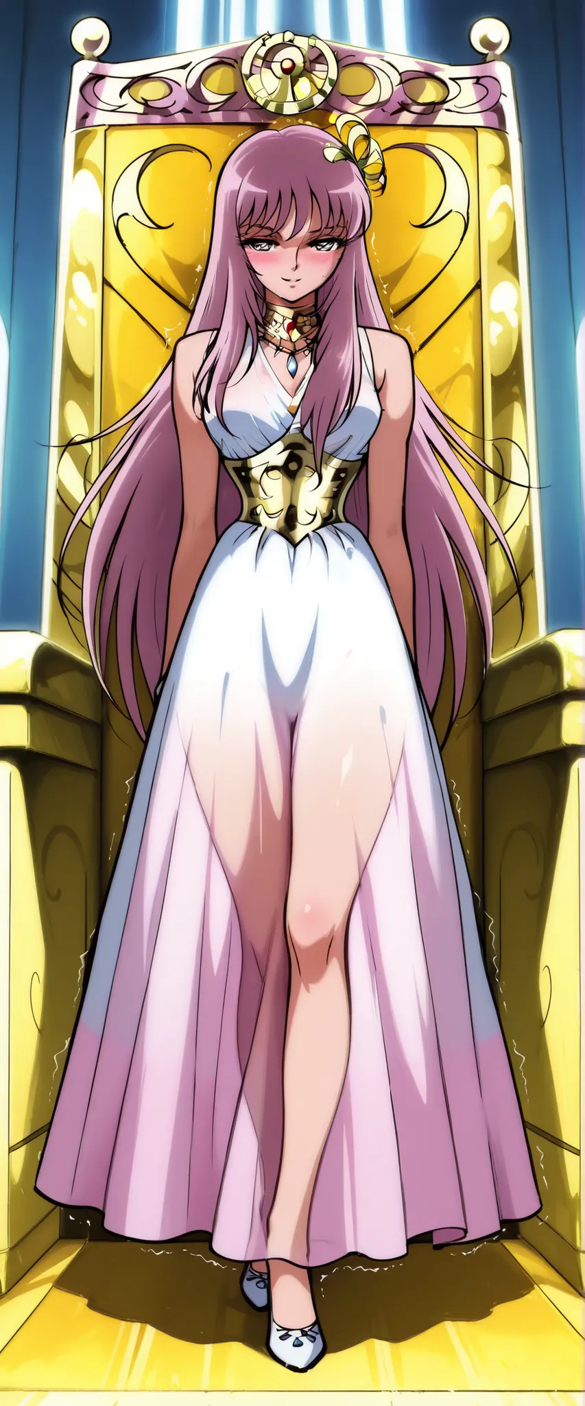 score_9, score_8_up, score_7_up, 2010s style,saint seiya omega,Anime Coloring,BREAK,(nsfw:1.3), 1girl,solo, athenakido, Body silhouette, see-though, strong backlight,(see-though sleeveless dress:1.6), athena accessories, BREAK,standing,BREAK,blush,seductiv...