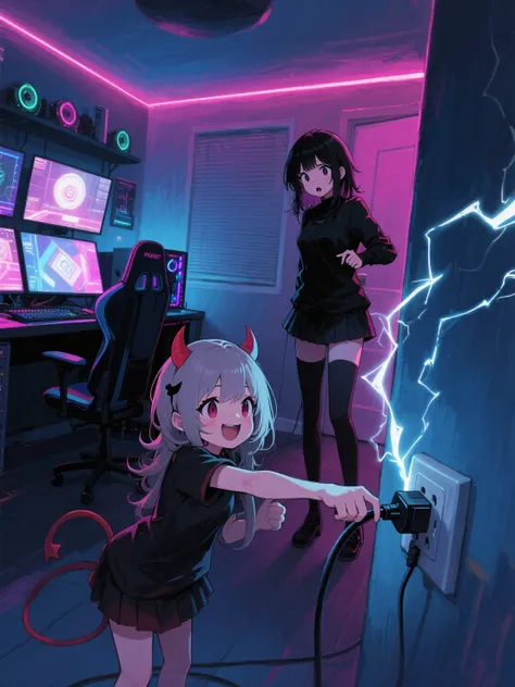 小さな悪魔：それ抜いちゃダメぇぇぇ！！😱