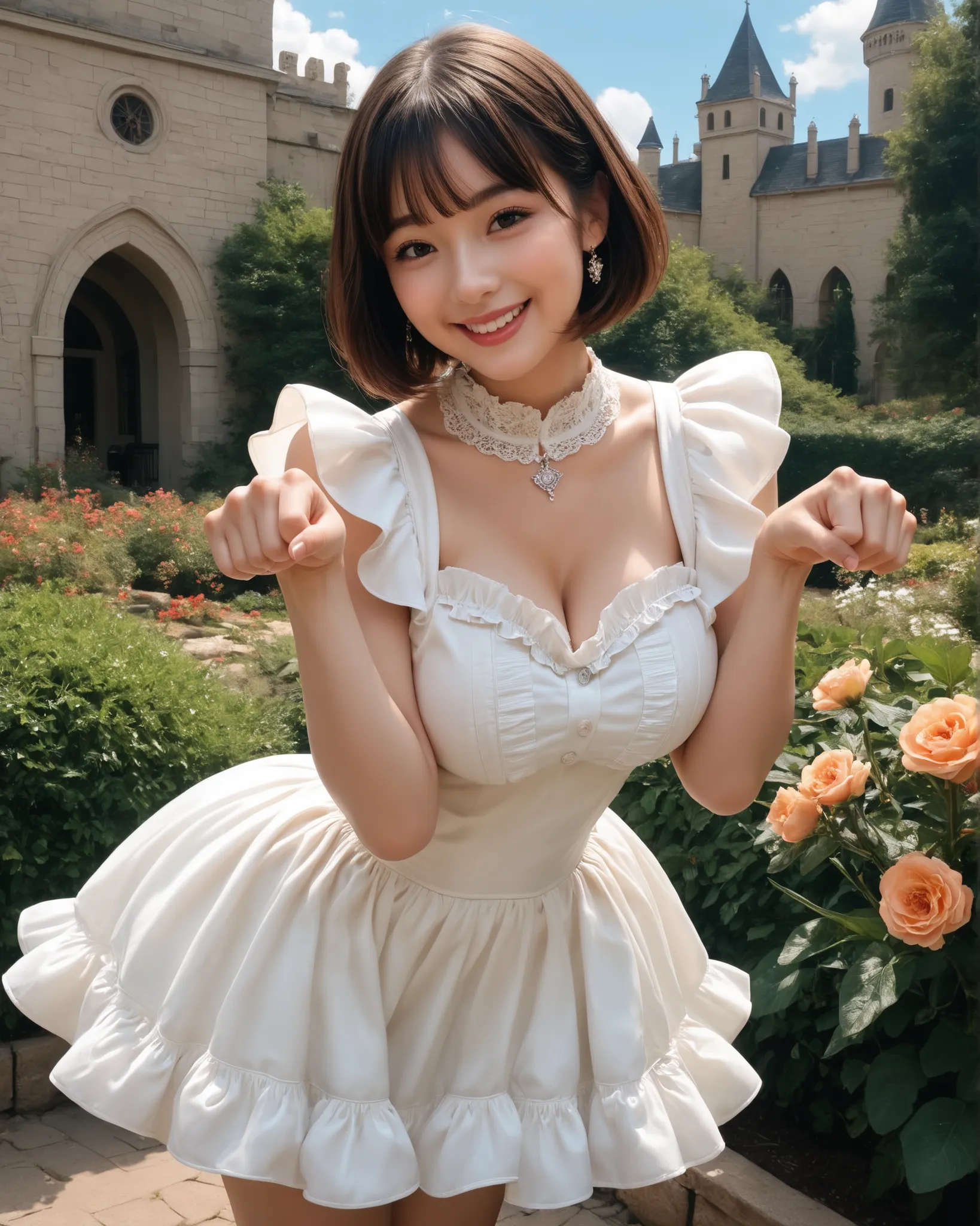Score_9, Score_8_up, Score_7_up, Score_6_up, Score_5_up, Score_4_up, Source_real, Tag1, Tag2, Anatomically correct, realistic, 1 woman, 23 years old woman, beautiful woman, Highly detailed beautiful face and eyes, Detailed skin, (natural saggy big breast:1...