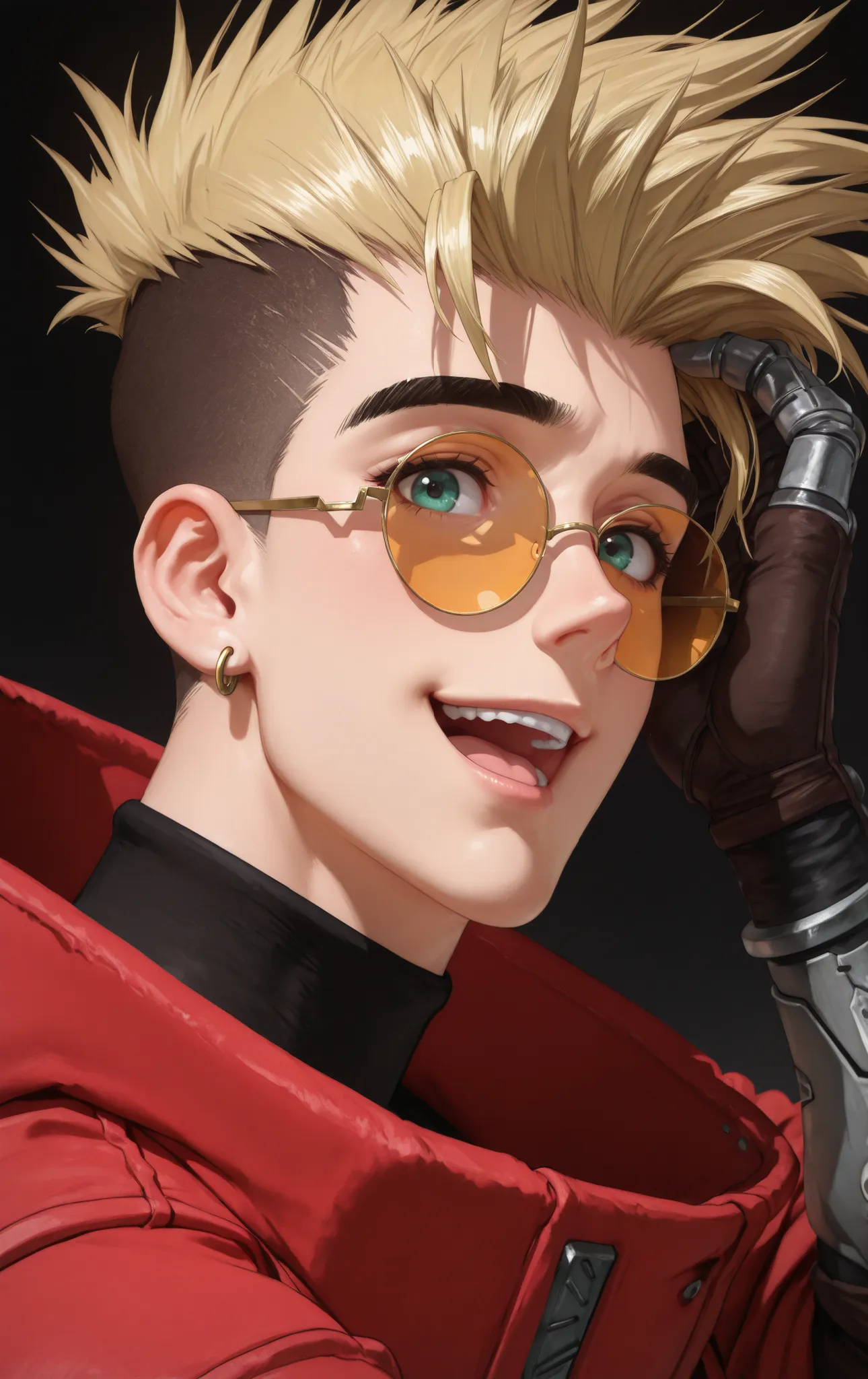 (masterpiece:1.35), (very aesthetic, best quality:1.3), highly detailed, dark environment, backlit, absurdres, close-up view,  hyperdetailed realism, addmicrodetails, realistic 3d artstyle, detailed shading, realistic clothing and textures, solo, looking a...