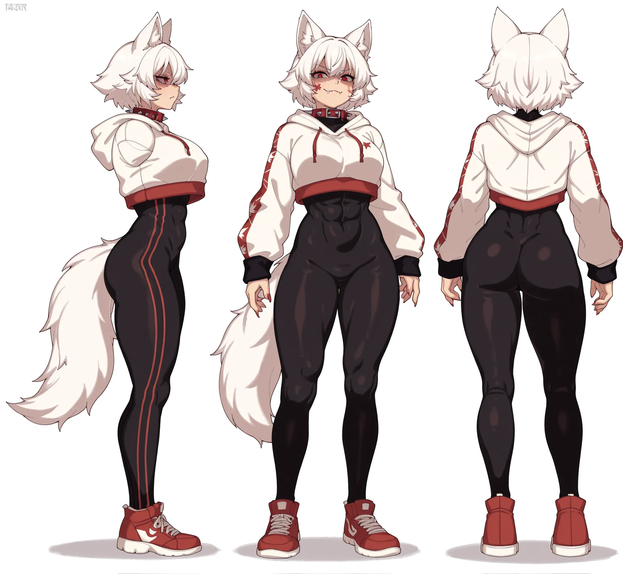 multiple views of the same character,model sheet,chatacter sheet,masterpiece, very detailed, Full HD, 4K, perfect_face, detailed facial features, best quality, ultra-detailed, taiger style, detailed face, expressive face, intricate details, beautiful light...