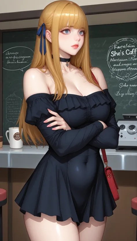 (PONY XL) Liya - FITNESS [ MANHWA], gorgeous pretty adult woman with orange-blonde long hair, forehead hair bangs, big blue eyes, fair natural skin, pink nails, small yet slightly plump breasts, small waist, plump light-red lips, and a perfect slender body...