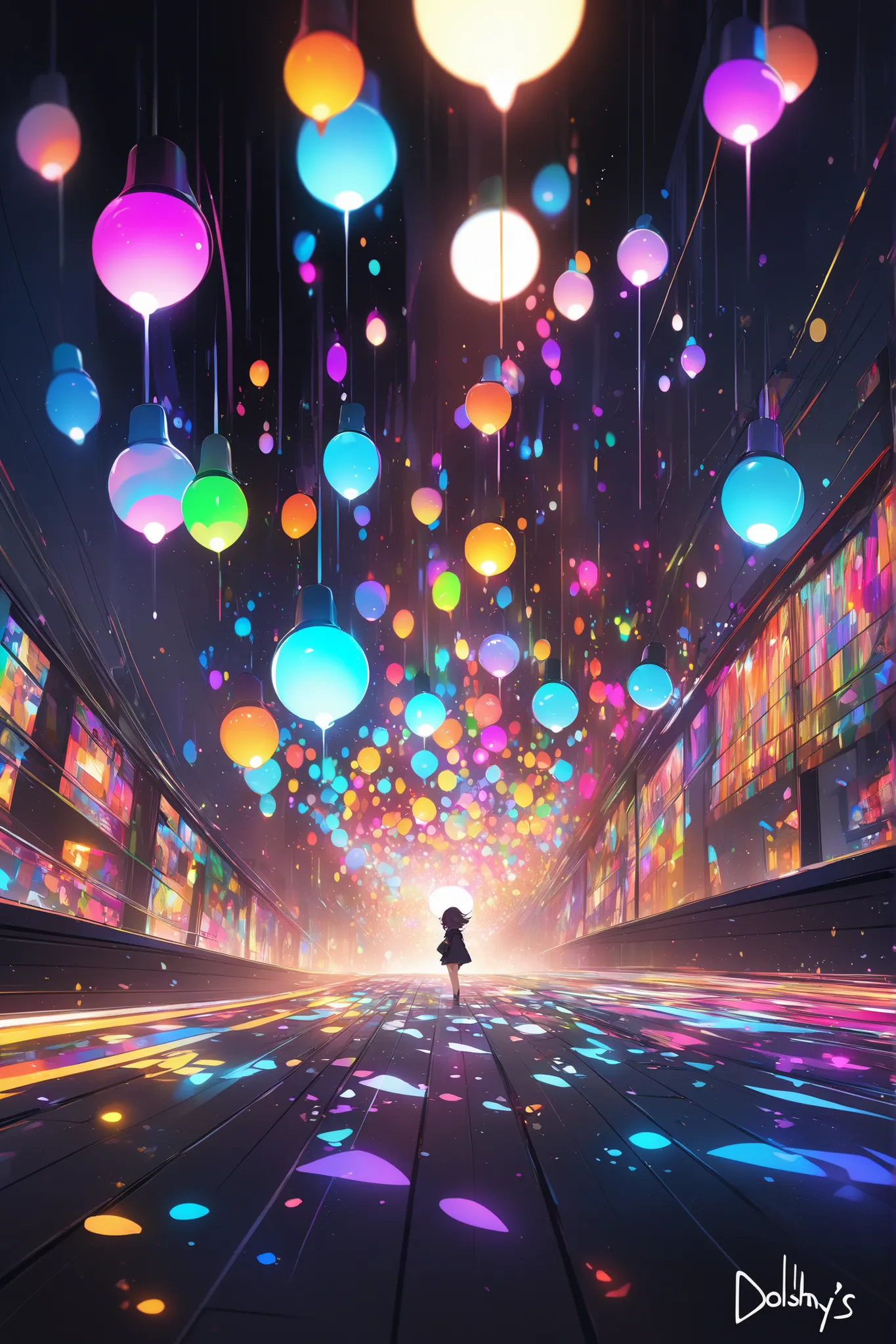 Dolshy’s signature voidlight effect turning every colorful Lights into art works, adjective, 