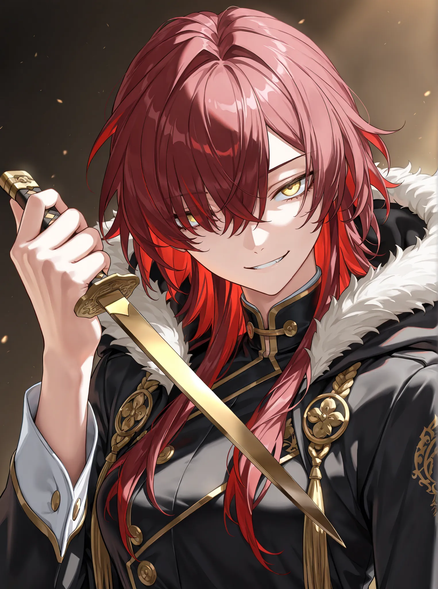 (face focus, medium shot:1.22), dynamic pose, three quarter shot, looking at viewer, mature, 1girl, solo, mature, masterpiece, best quality, amazing quality, very aesthetic, high resolution, ultra-detailed, dramatic lighting, absurdres, arrogant expression...
