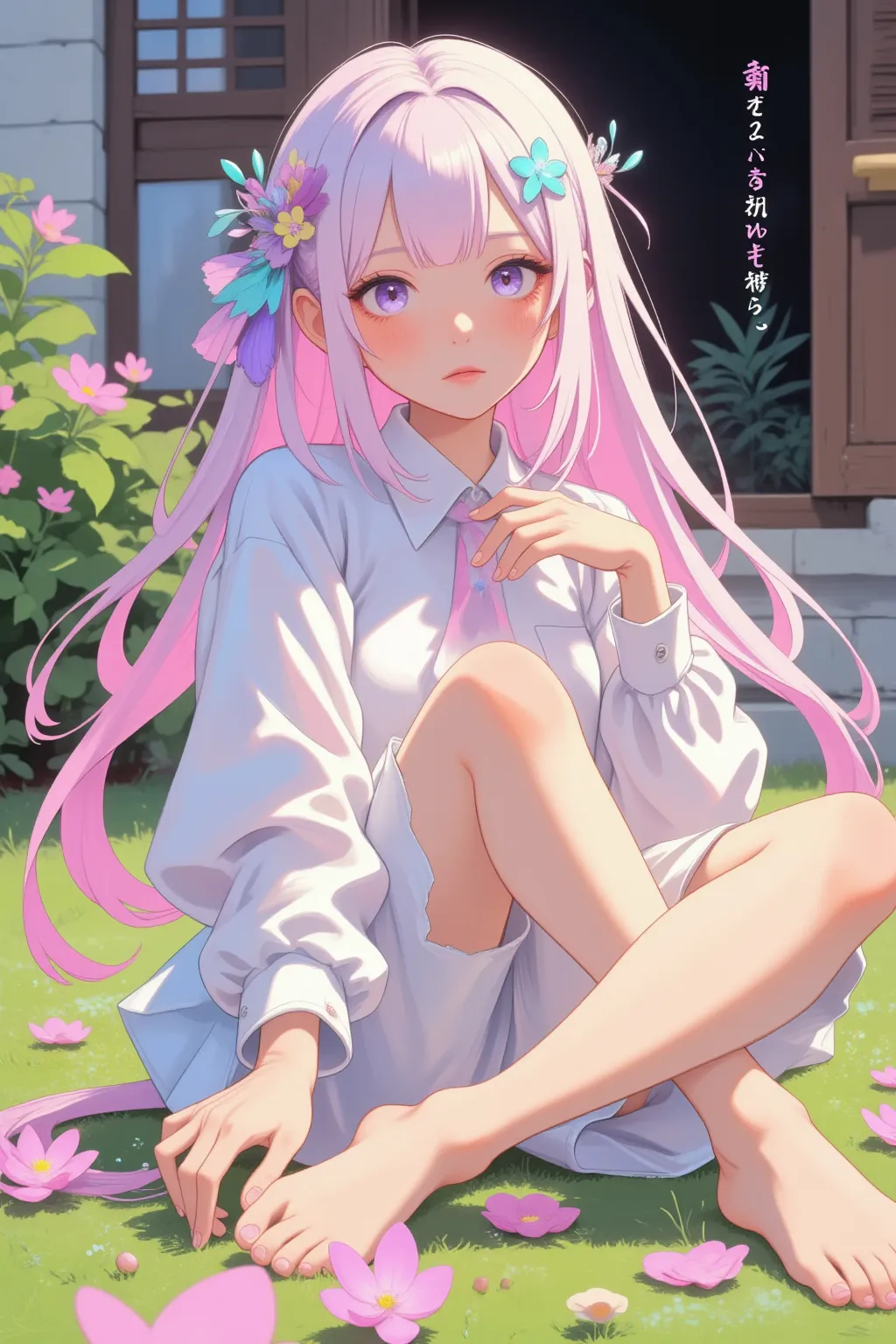 GRFTI,sref12506xx7448471, digital illustration in a whimsical, cartoonish, anime style. The overall texture of the drawing is smooth, with clean, defined lines and a slight pastel-like quality to the colors, creating a gentle, soothing atmosphere   ,youhuo,youhuo,sref12506xx7448471, digital illustration in a whimsical, cartoonish, anime style. The overall texture of the drawing is smooth, with clean, defined lines and a slight pastel-like quality to the colors, creating a gentle, soothing atmosphere   ,大きな目と驚いた表情の漫画の天使,片方の羽はオレンジ色または赤色です、黄色の炎に燃え上がっている、羽の先は黒く焦げている,天使たちが空中で均衡を失っている、手で炎を消そうとしている,頭上の輪が少し傾いている、焦げた羽根と灰が舞っている,背景は青い空と雲,全体的にポップでコミカルな雰囲気,太いアウトラインと鮮やかな色を使う