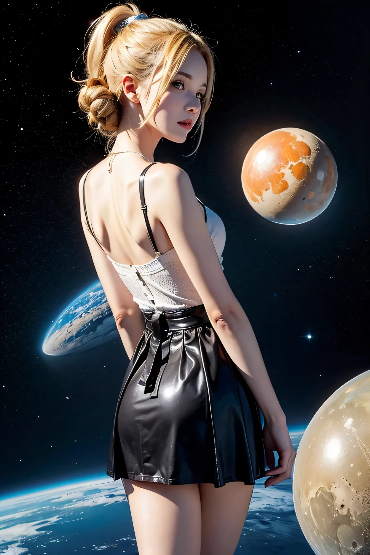 Henry Justice Ford, Satoshi Kon, Sacha Zaliouk, Yuko Shimizu, Jean Theodore Dupas, Surrealism, Mystery, Weird, Fantastic, Fantasy, Sci-fi, Fantasy, Japanese Animation, Looking at the world from inside the darkness, Deep transparent space, Blonde miniskirt ...