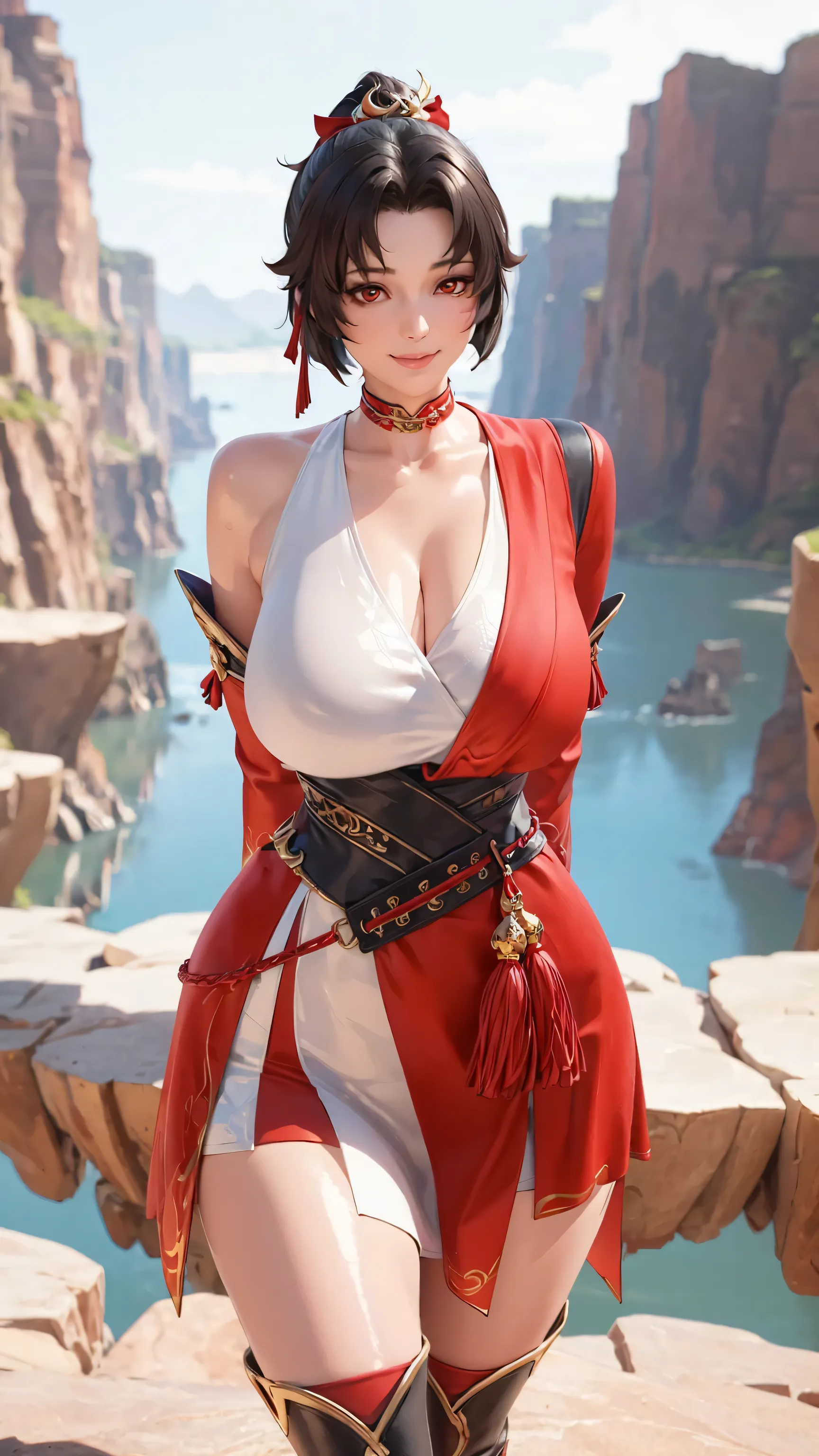 highres,best quality at best,masterpiece,quality,best quality,delicate facial features,look at the audience,there is light in the eyes,WZRYyunyingYP,(masterpiece),(best quality),masterwork,semrealistic,realistic,mature female,wide hips,fair_skin,shiny_skin...