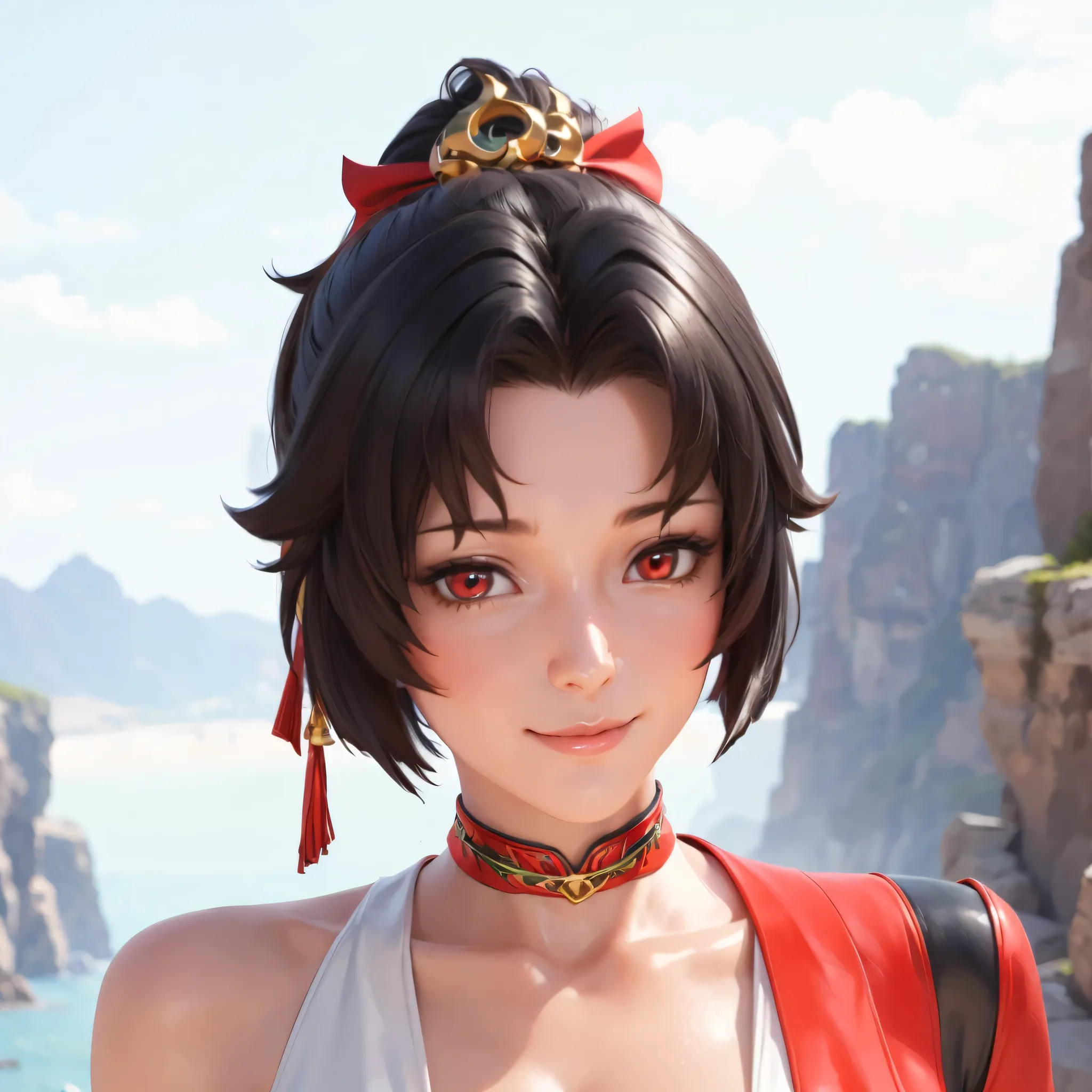highres,best quality at best,masterpiece,quality,best quality,delicate facial features,look at the audience,there is light in the eyes,WZRYyunyingYP,(masterpiece),(best quality),masterwork,semrealistic,realistic,mature female,wide hips,fair_skin,shiny_skin...