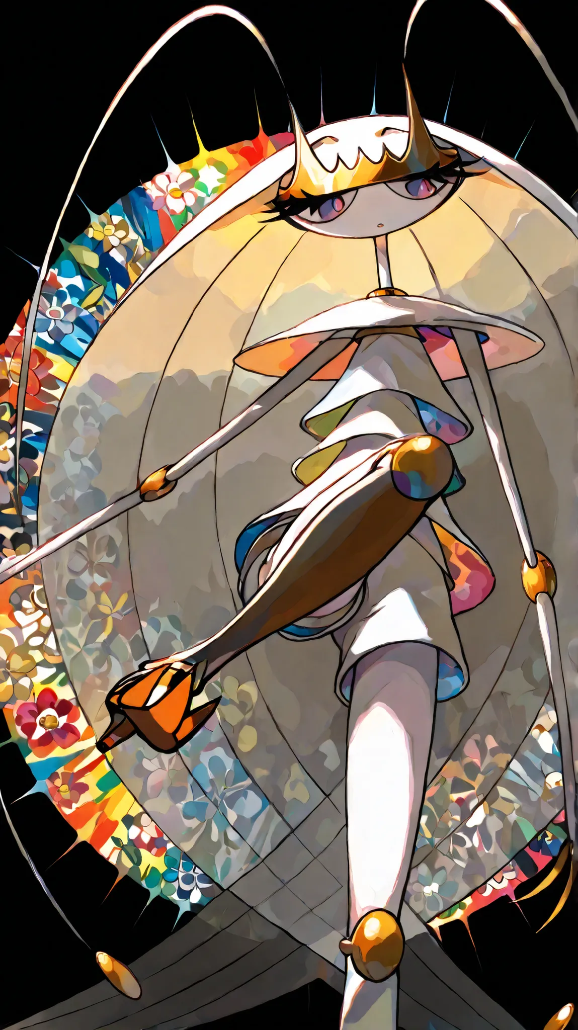 (in the style of Takashi Murakami:1.0), beautiful顔, feet,Highest Quality,tone mapping, sharp concentration in nude clothes, 非常にdetailsな,(Pheromosa),Highest Quality,beautiful,Pokemon,(Two fingers),(Clear Eyes),solo, details,8k,(slender:1.3),wallpaper,Jumpin...