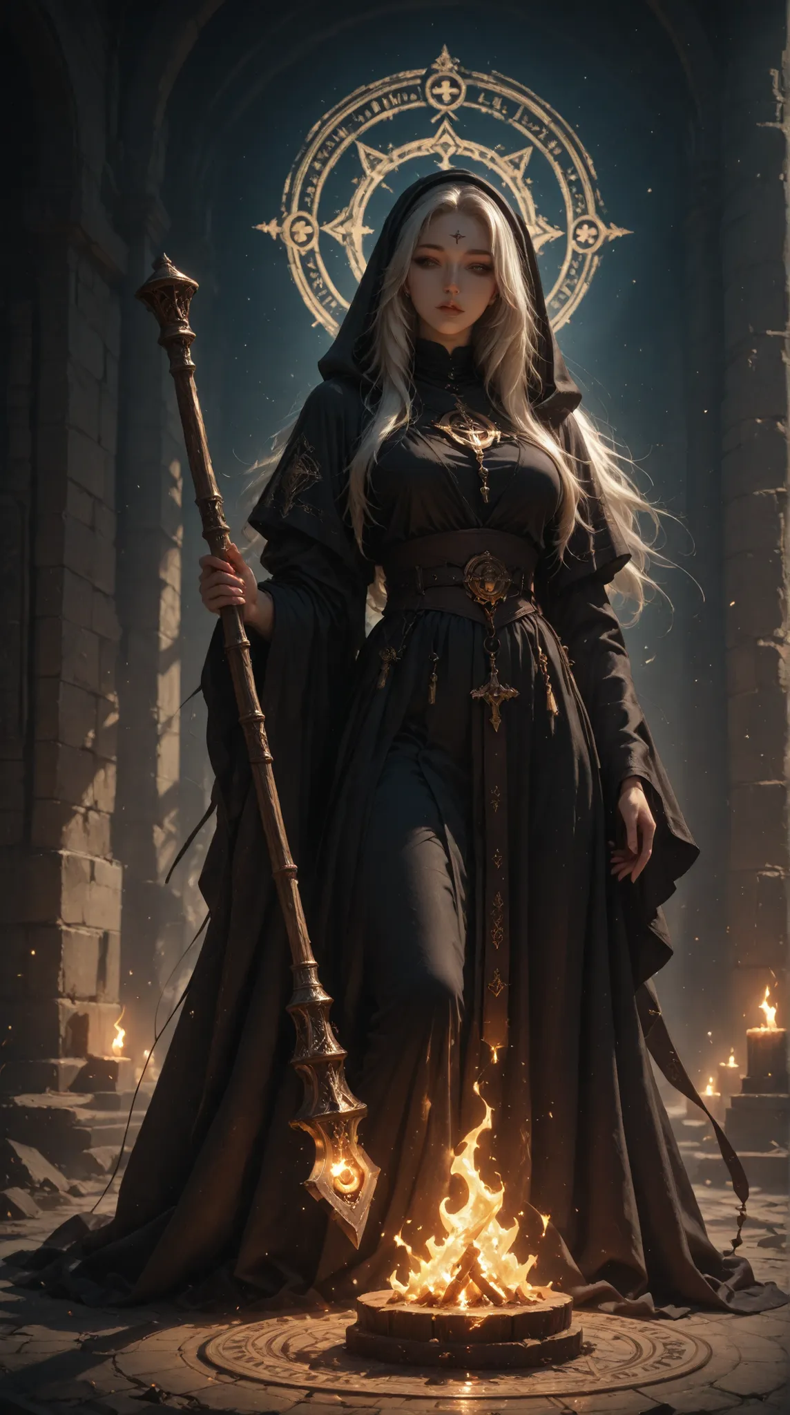 womanhood, Holy Circle, Holy Spell, Holy Symbol Rod,  Burn, 