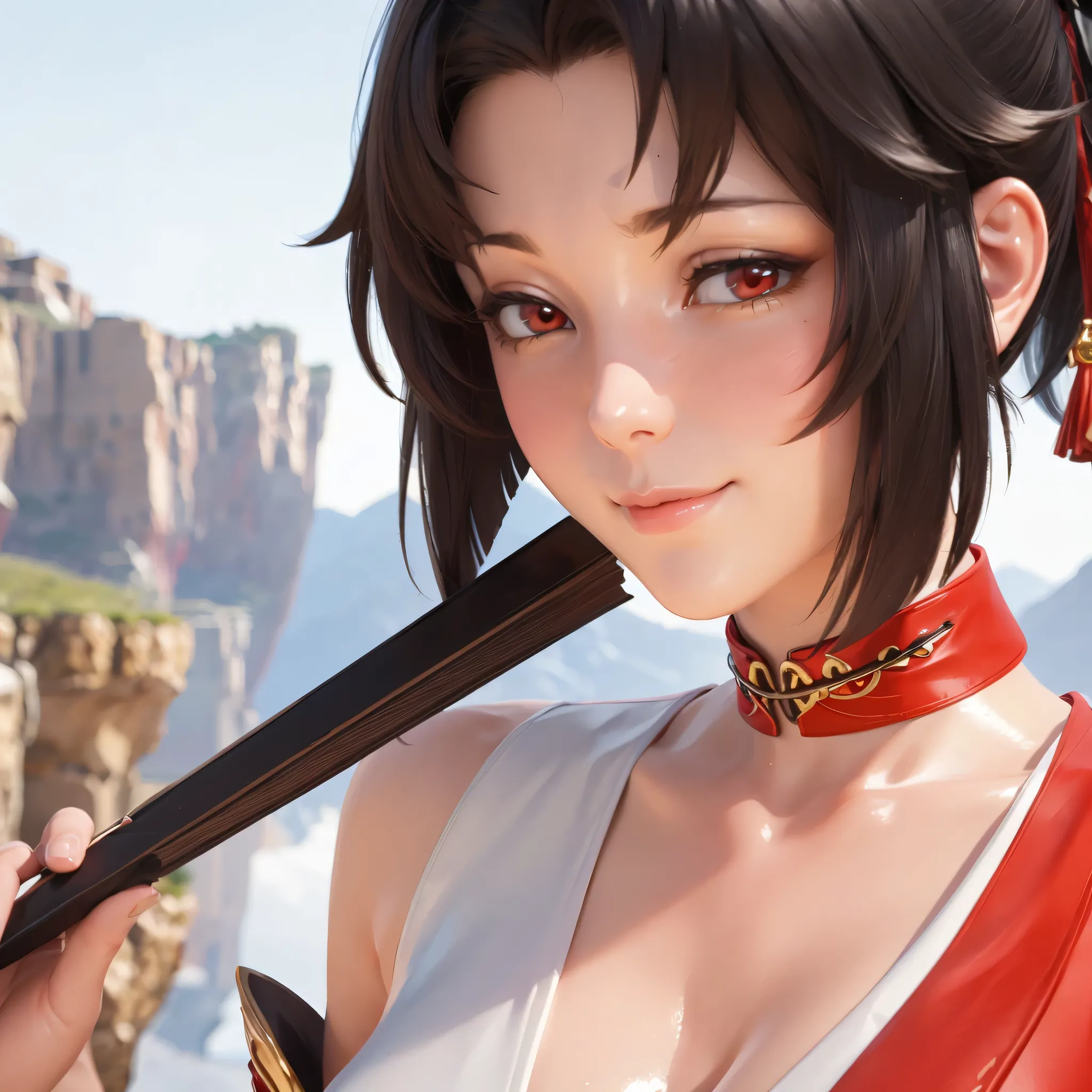 highres,best quality at best,masterpiece,quality,best quality,delicate facial features,look at the audience,there is light in the eyes,WZRYyunyingYP,(masterpiece),(best quality),masterwork,semrealistic,realistic,mature female,wide hips,fair_skin,shiny_skin...