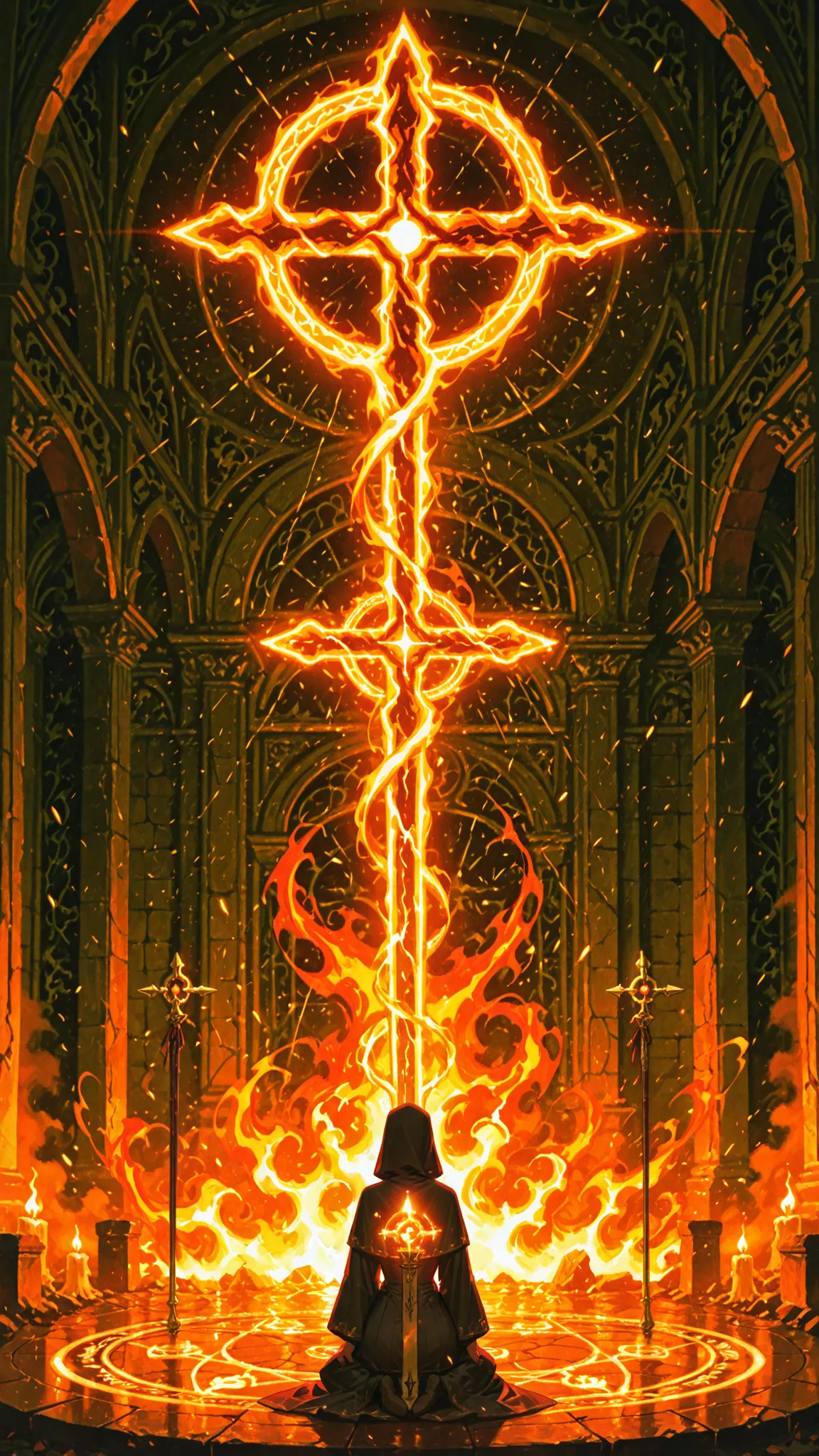 womanhood, Holy Circle, Holy Spell, Holy Symbol Rod, Burn,