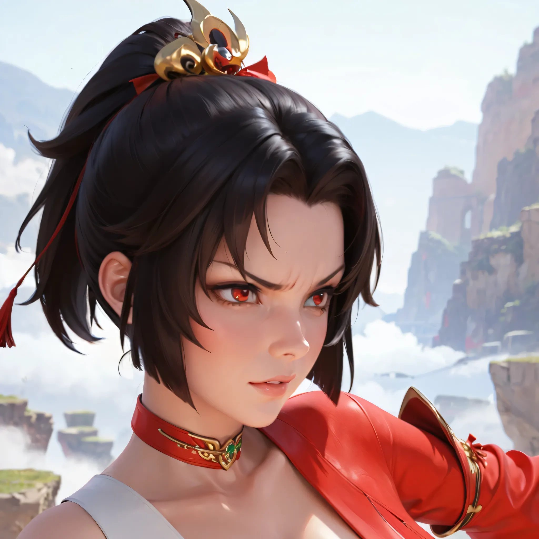 highres,best quality at best,masterpiece,quality,best quality,delicate facial features,look at the audience,there is light in the eyes,WZRYyunyingYP,(masterpiece),(best quality),masterwork,semrealistic,realistic,mature female,wide hips,fair_skin,shiny_skin...