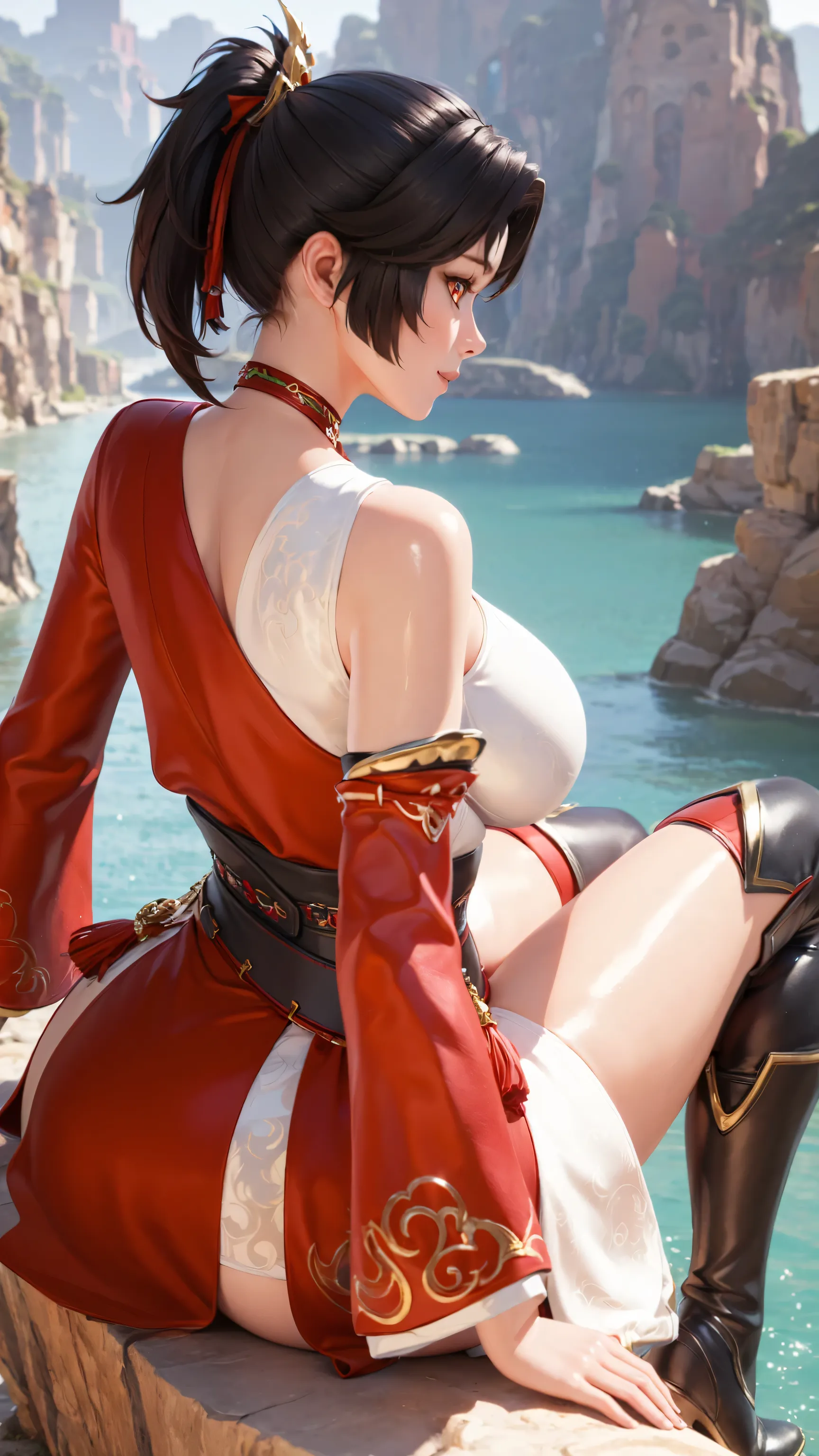 highres,best quality at best,masterpiece,quality,best quality,delicate facial features,look at the audience,there is light in the eyes,WZRYyunyingYP,(masterpiece),(best quality),masterwork,semrealistic,realistic,mature female,wide hips,fair_skin,shiny_skin...